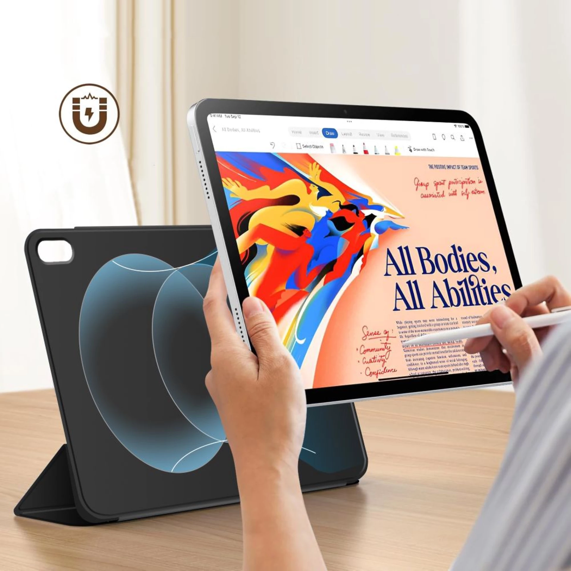 Futrola Tech-Protect SC Magnetic za iPad 10.9 2022/11.0 2025 crna