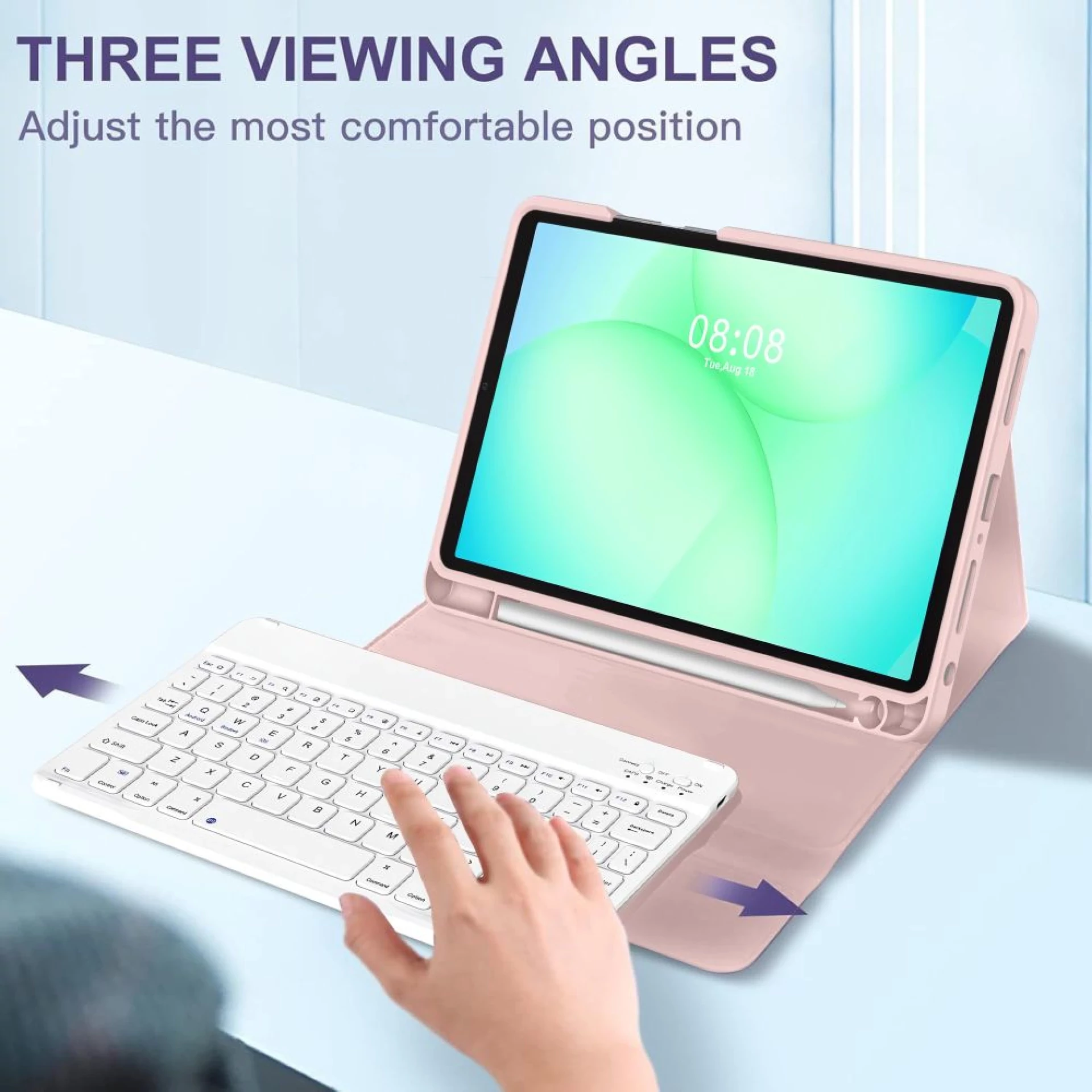 Futrola Tech-Protect SC Pen Case +keyboard za Samsung Tab A9+/A11+ 11.0 roza