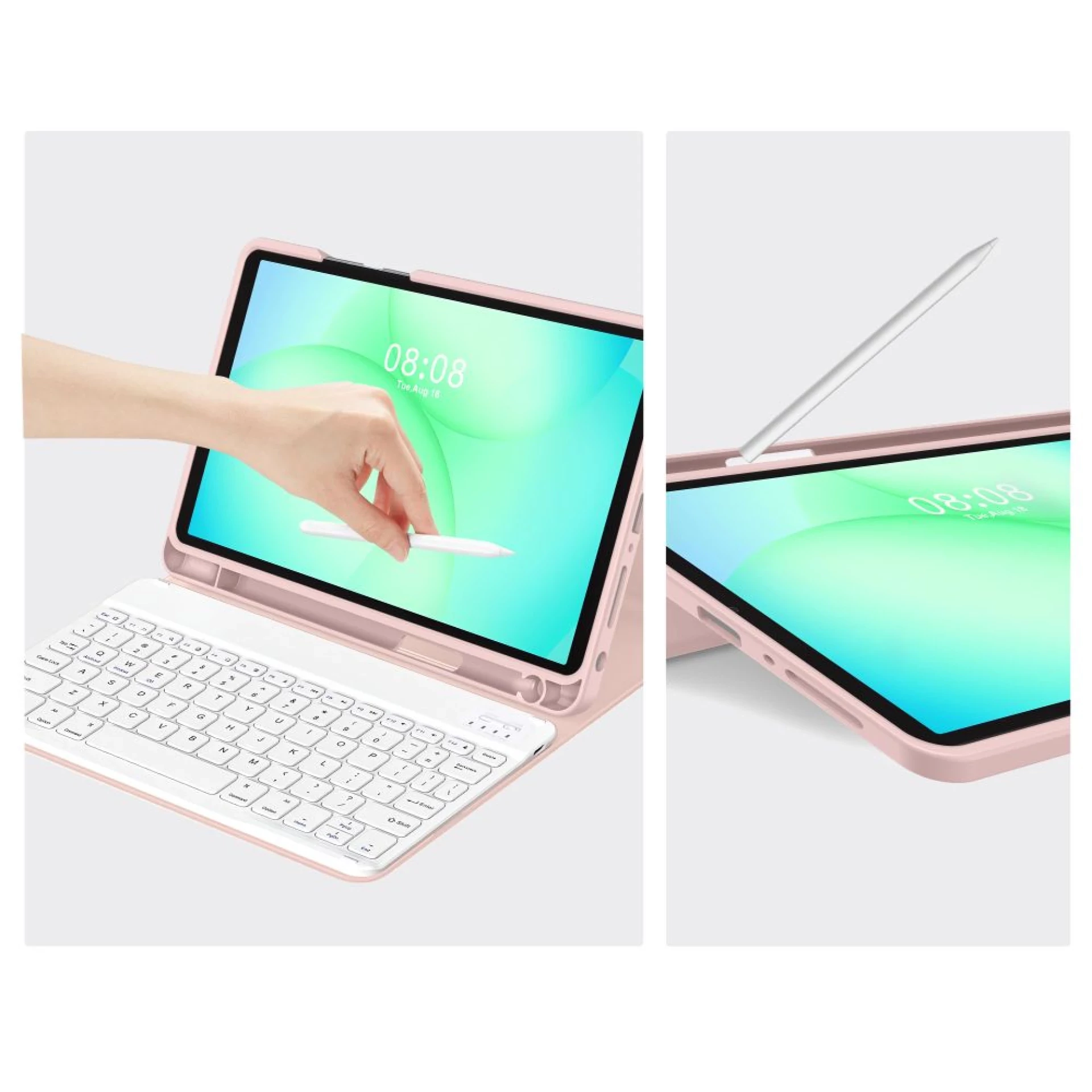 Futrola Tech-Protect SC Pen Case +keyboard za Samsung Tab A9+/A11+ 11.0 roza