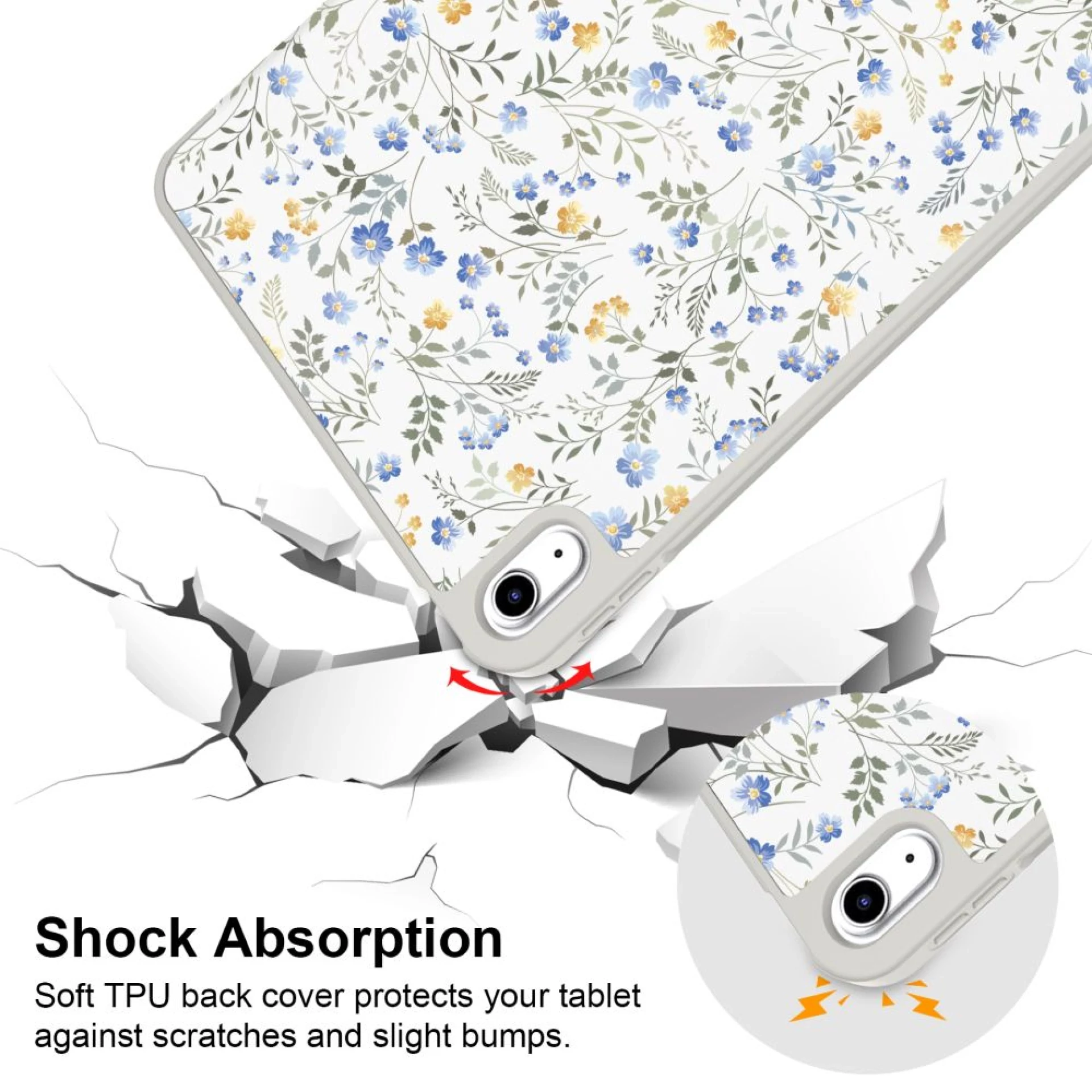 Futrola Tech-Protect SC Pen Case za iPad 10.9 2022/iPad 11.0 2025 Daisies