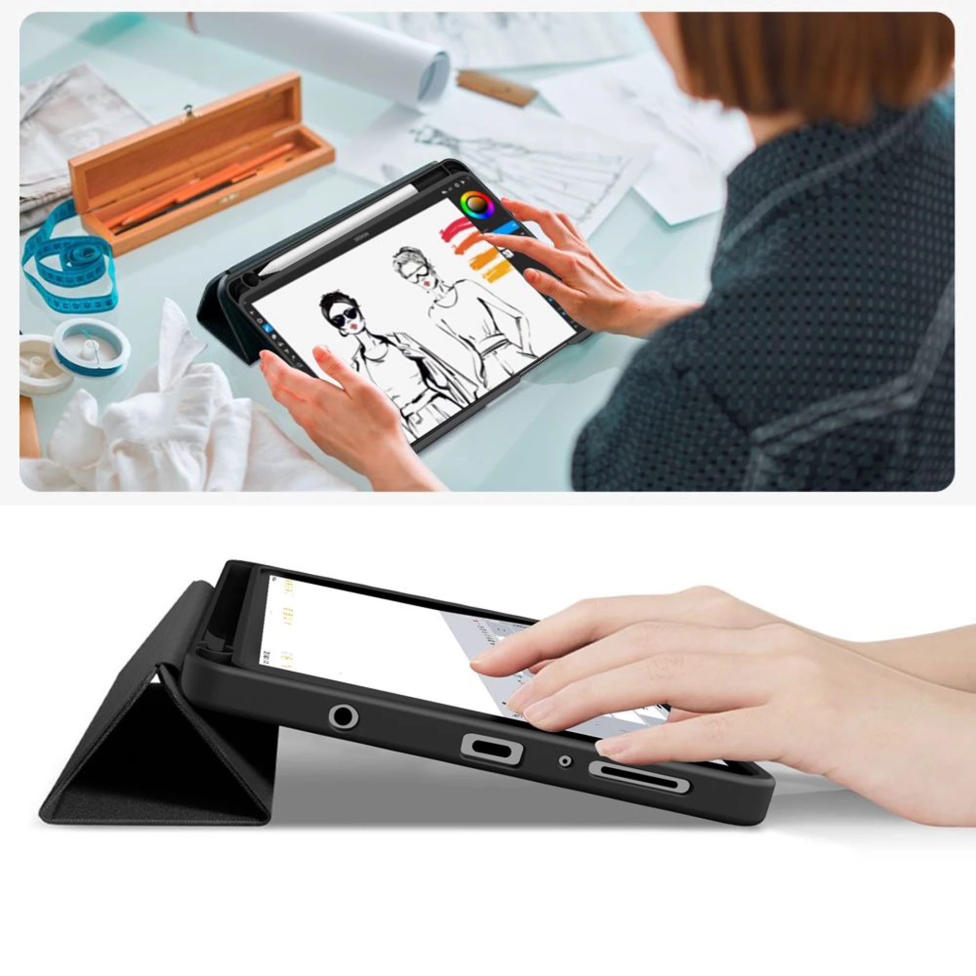 Futrola Tech-Protect SC Pen Case za Samsung Tab A9/A11 8.7 X110/X115/X133 crna