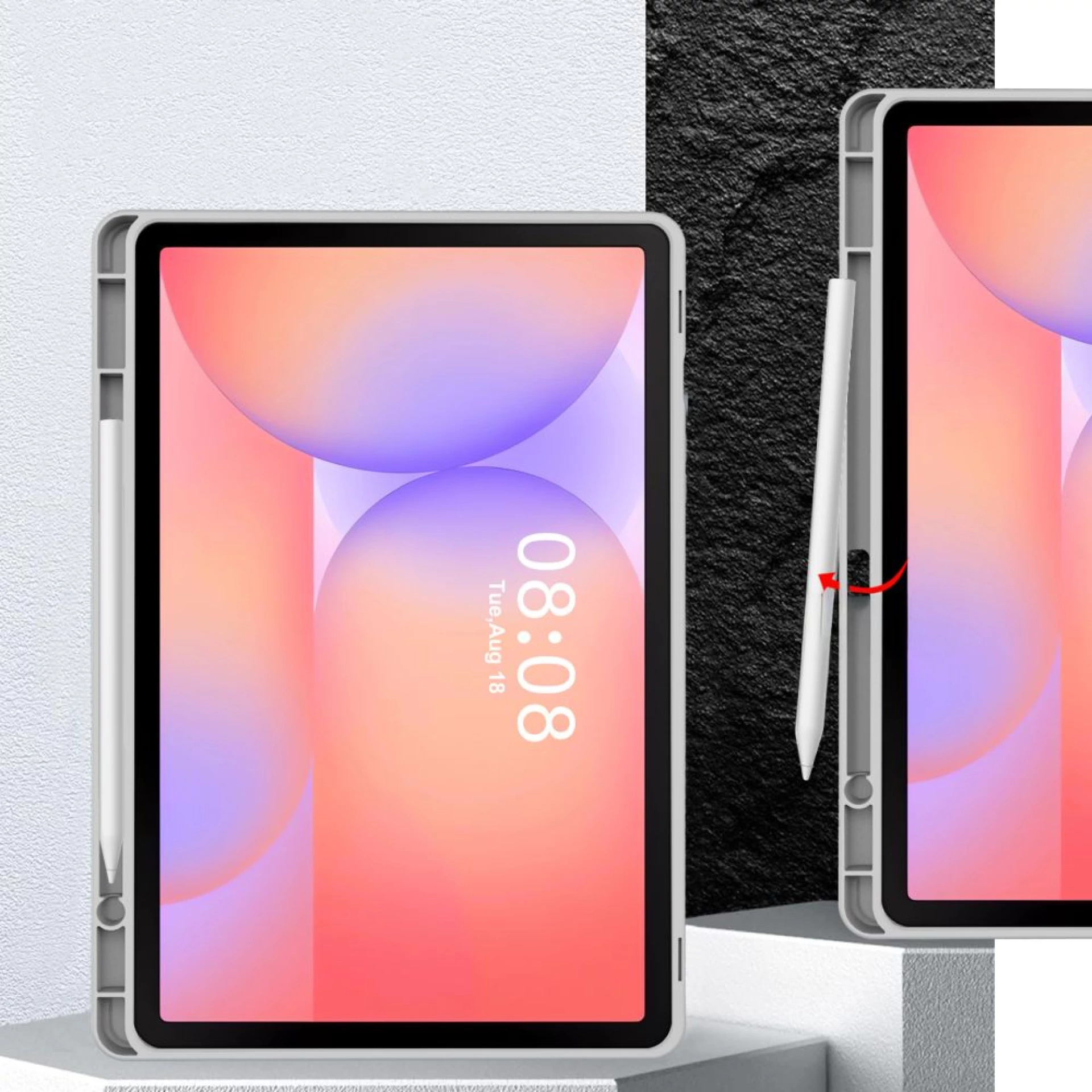 Futrola Tech-Protect SC Pen Case za Samsung Tab S9/S9 FE/S10 FE/S10 Lite siva