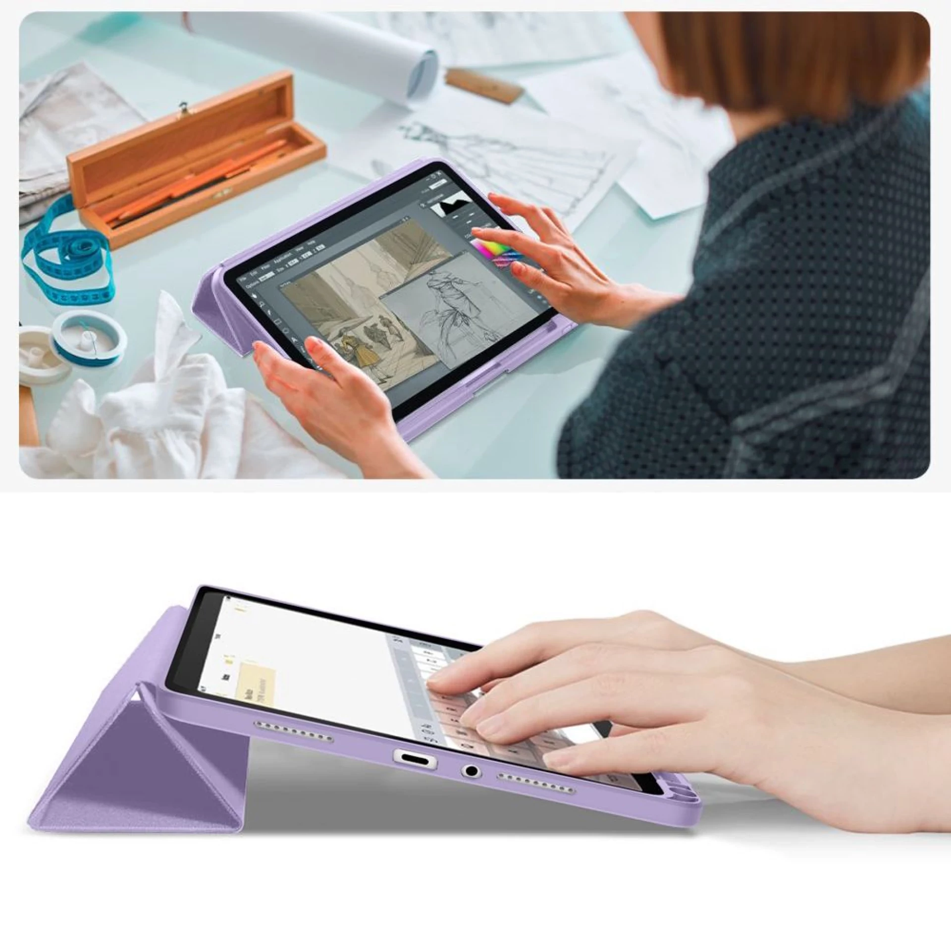 Futrola Tech-Protect SC Pen Case za Xiaomi Redmi Pad 2 11.0 ljubičasta