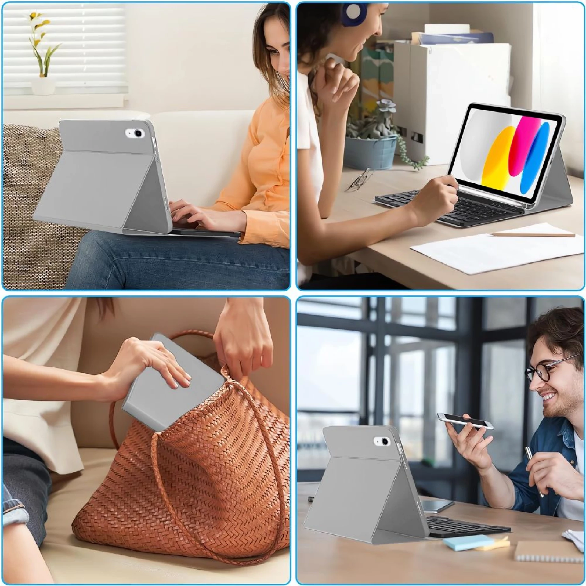 Futrola Tech-Protect SC Pen + Keyboard Case za iPad 10.9 2022 / 11 2025 siva