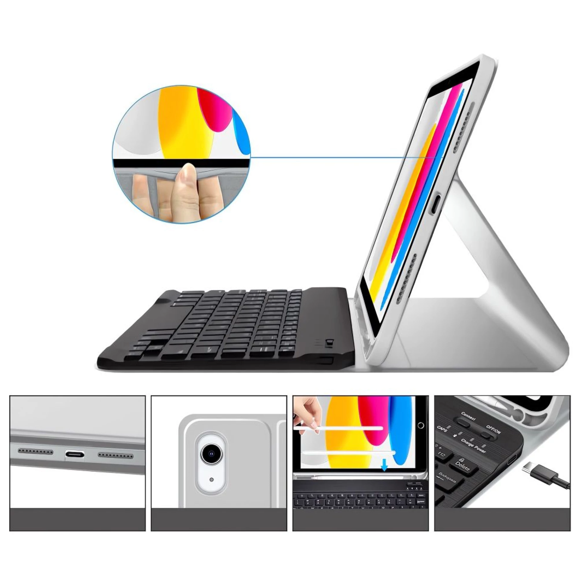 Futrola Tech-Protect SC Pen + Keyboard Case za iPad 10.9 2022 / 11 2025 siva