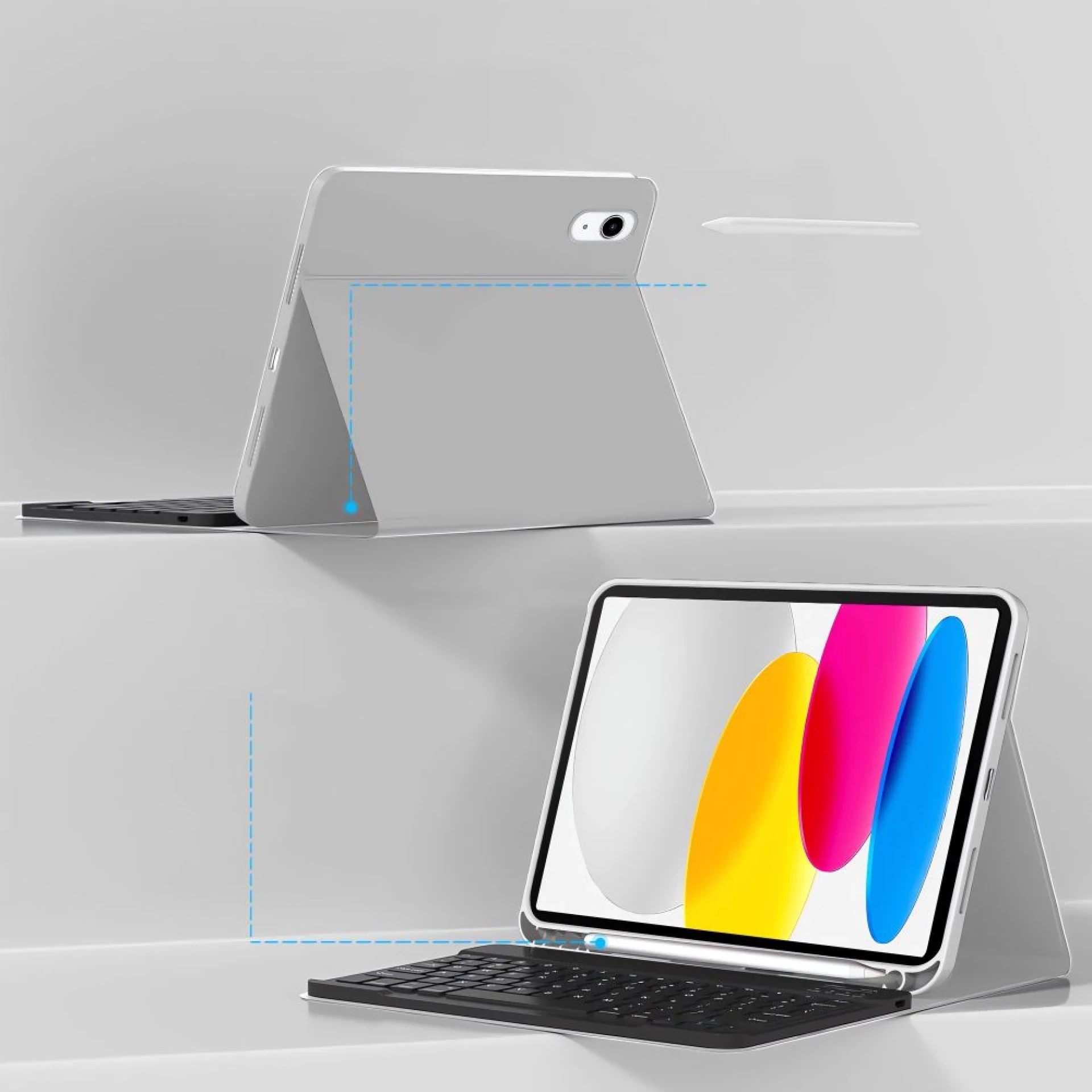 Futrola Tech-Protect SC Pen + Keyboard Case za iPad 10.9 2022 / 11 2025 siva