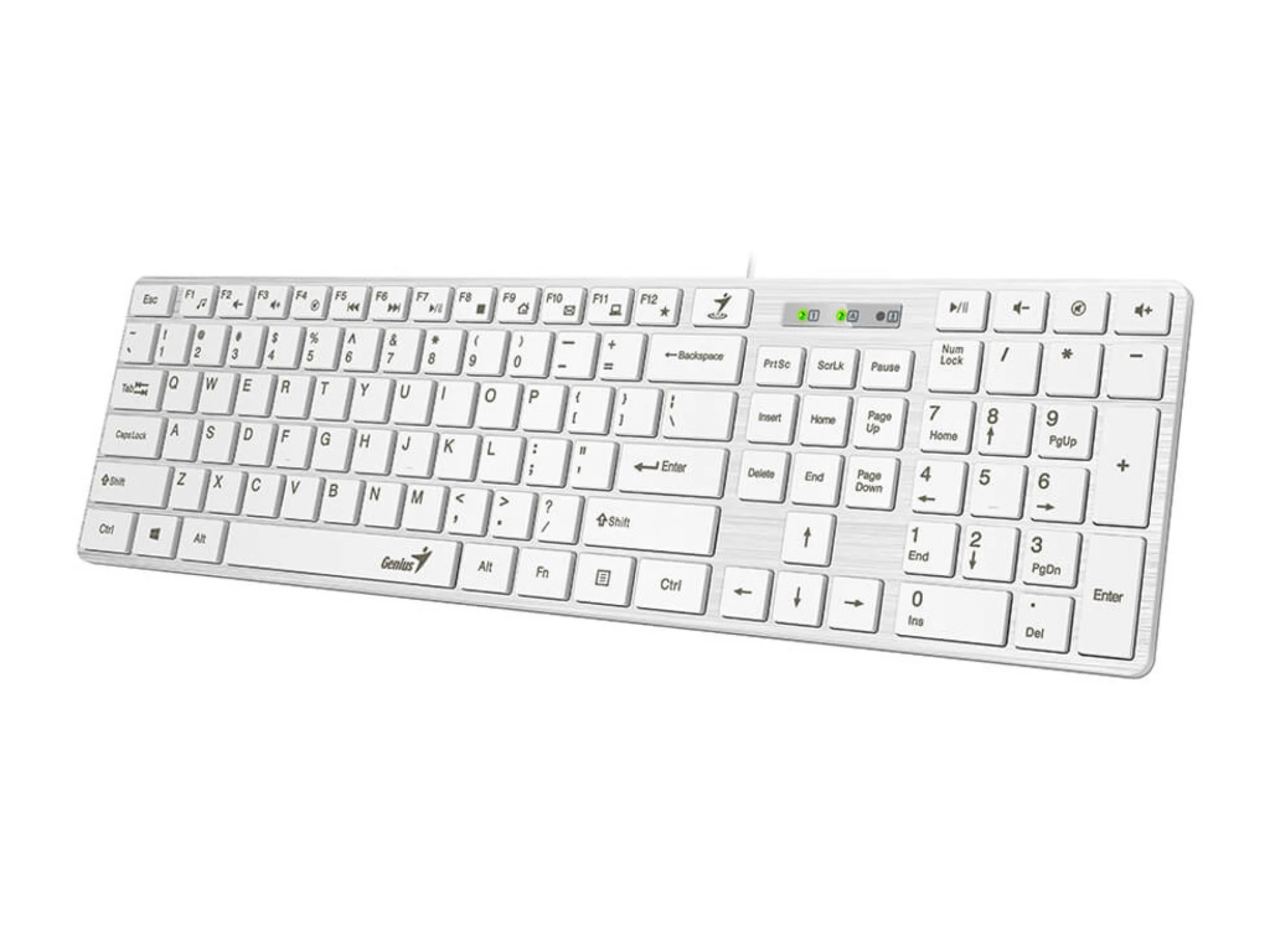 Genius SlimStar 126 tastatura  USB veza, low-profile tipke, bijela