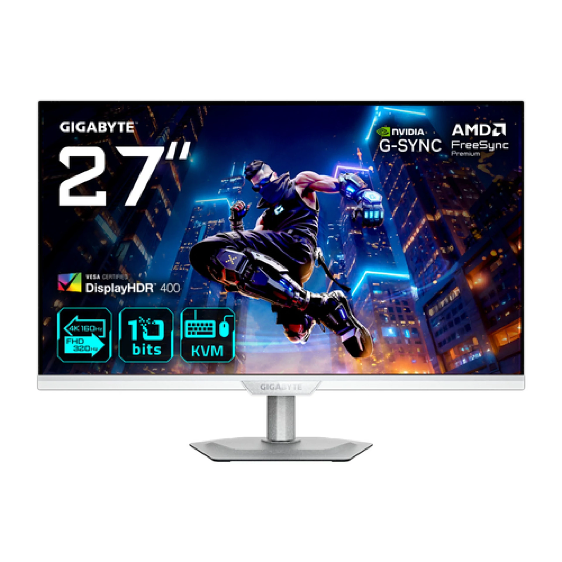 Gigabyte 27" monitor M27UP ICE 27",SS,IPS,1ms,160Hz,350cd, 2xHDMI,DP,4xUSB,1xUSB-C,-height
