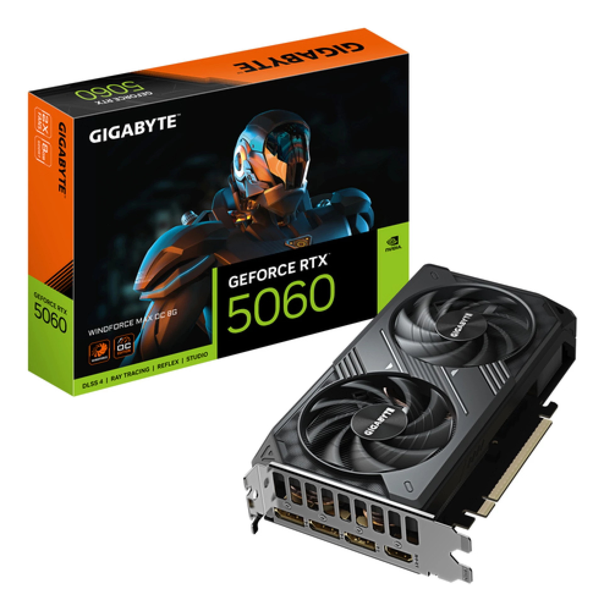 Gigabyte 5060 Windforce MAX OC 8GB GDDR7, 128-bit, 3x DP, 1x HDMI