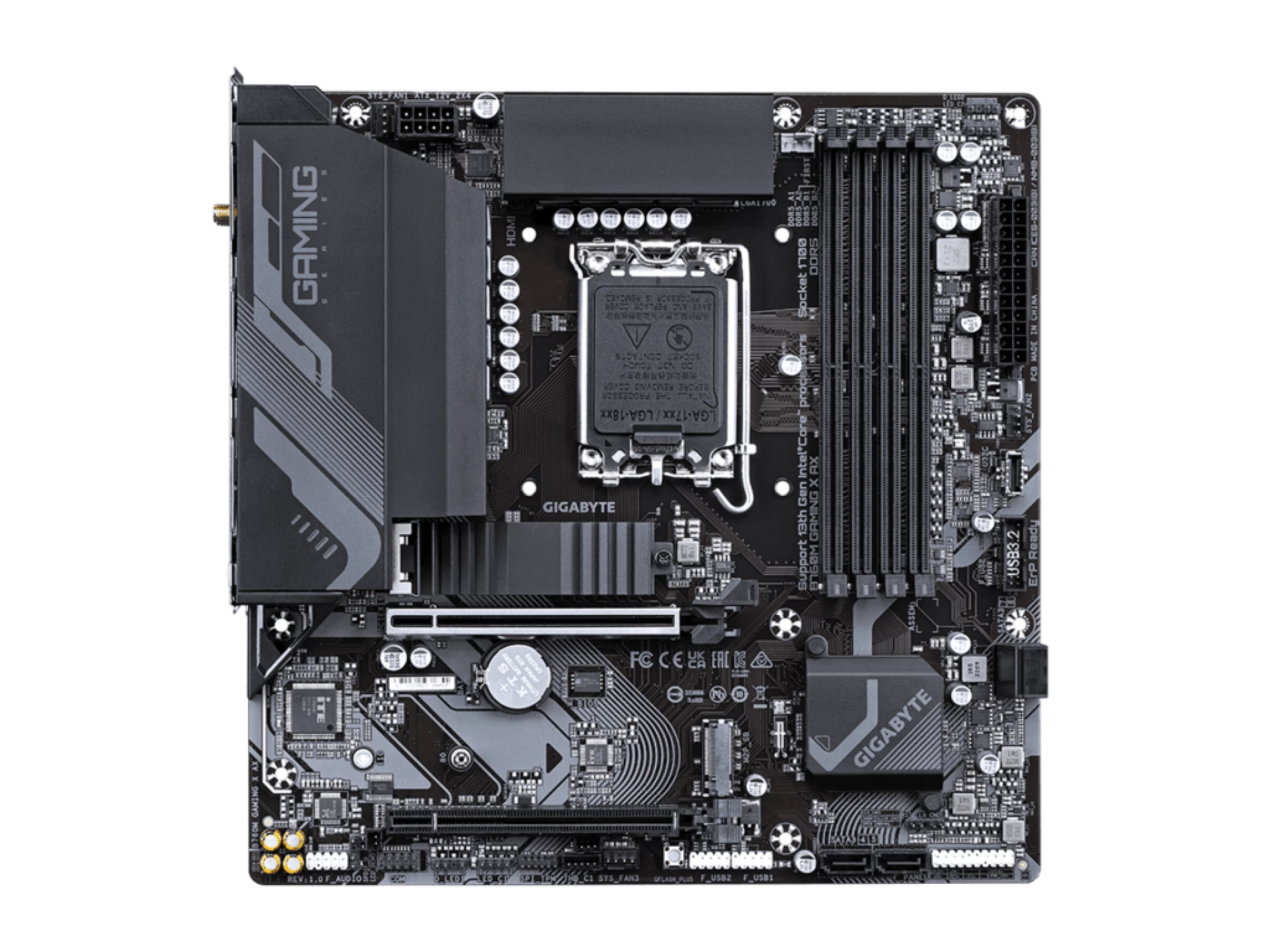 Gigabyte B760M Gaming X AX G12LGA1700; 4xDDR5; 2xM.2; 4xSATA8xUSB; HDMI, DP; WIFI; mATX;