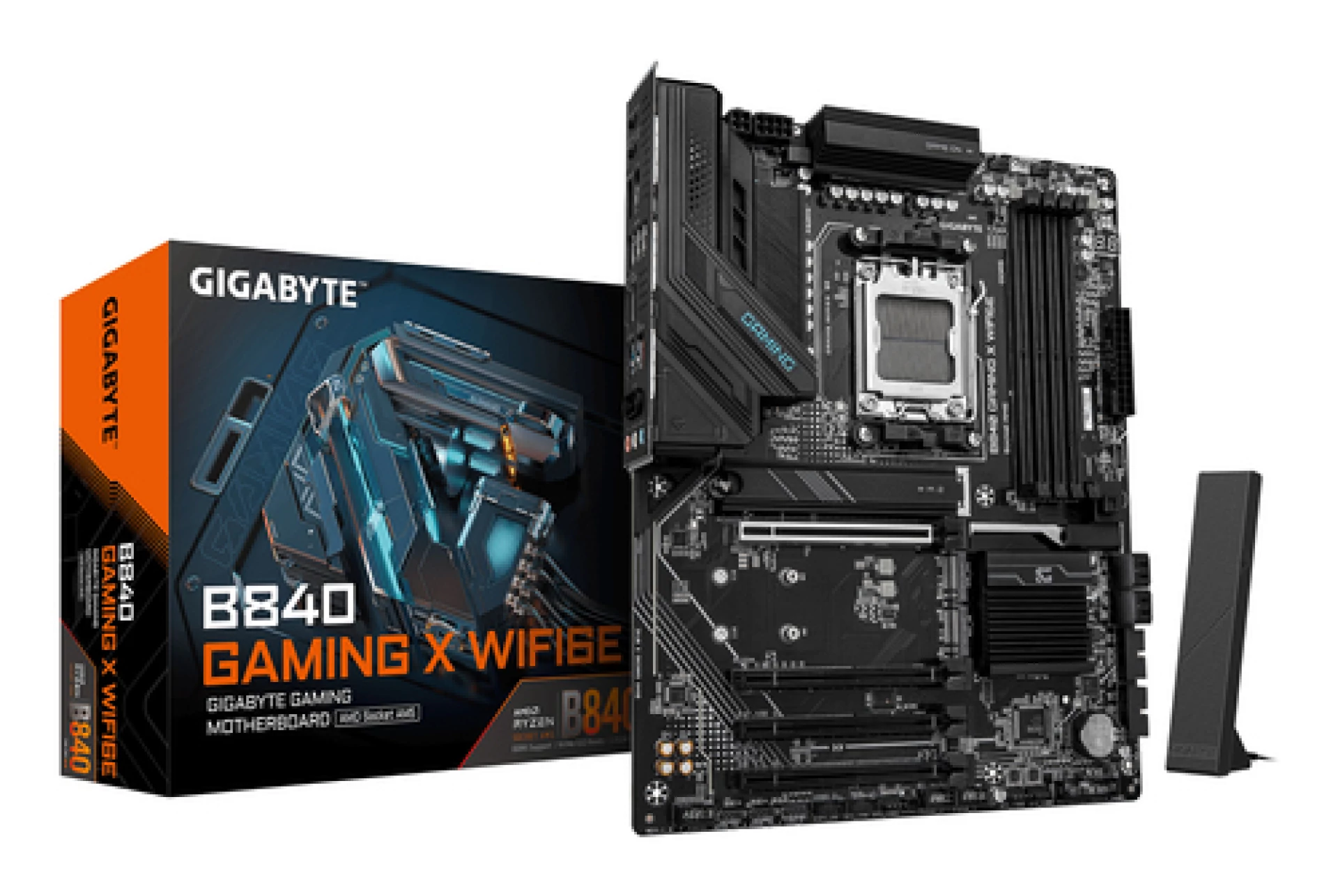 Gigabyte MB B840 GAMING X WF6E AM5, 4x DDR5, 3x M.2, 4x SATA 8xUSB; 1x HDMI, 1x DP, ATX;