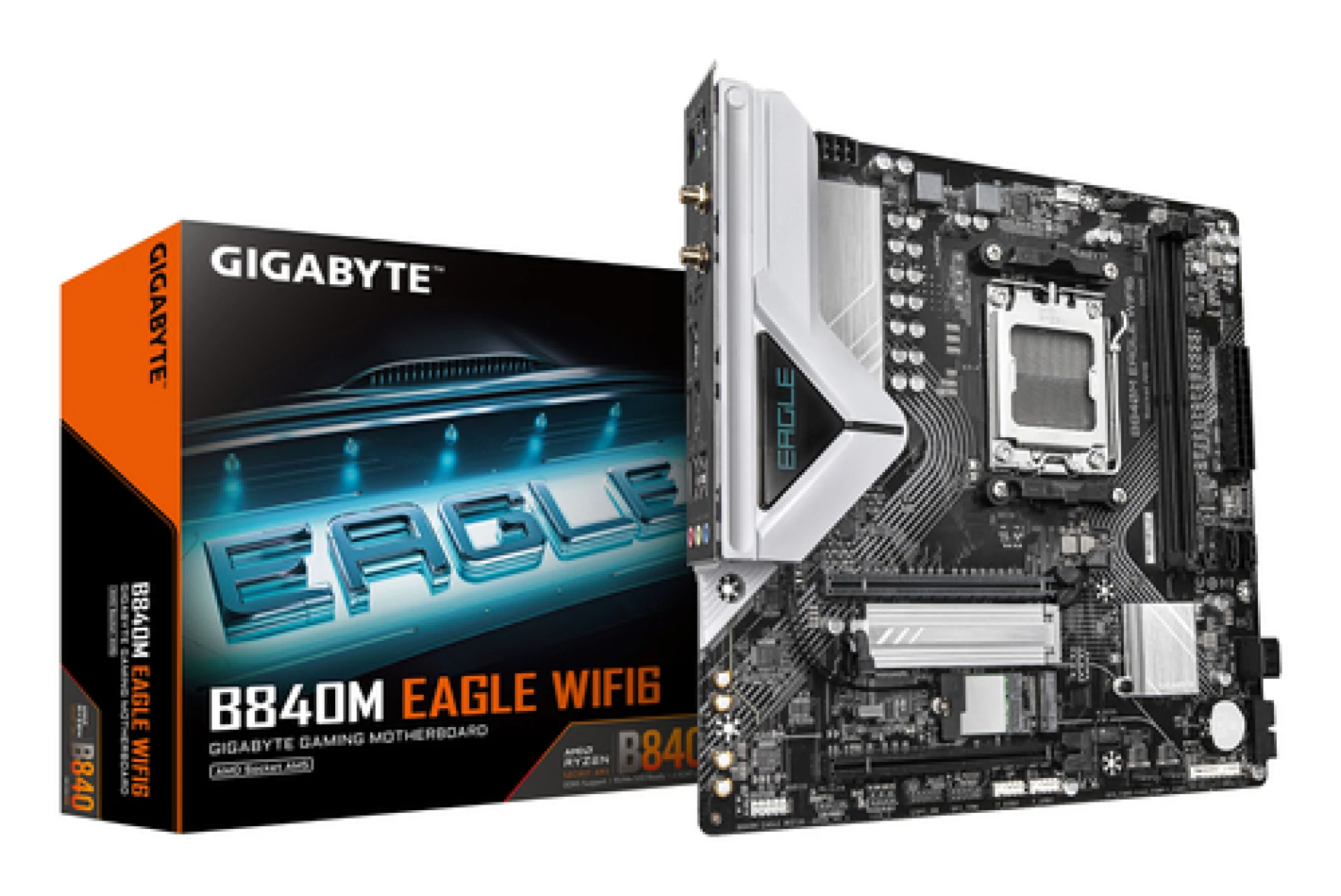 Gigabyte MB B840M EAGLE WIFI6 AM5; 2xDDR5; 2xM.2; 4xSATA 7xUSB; HDMI, DP; USB Type-C, mATX;