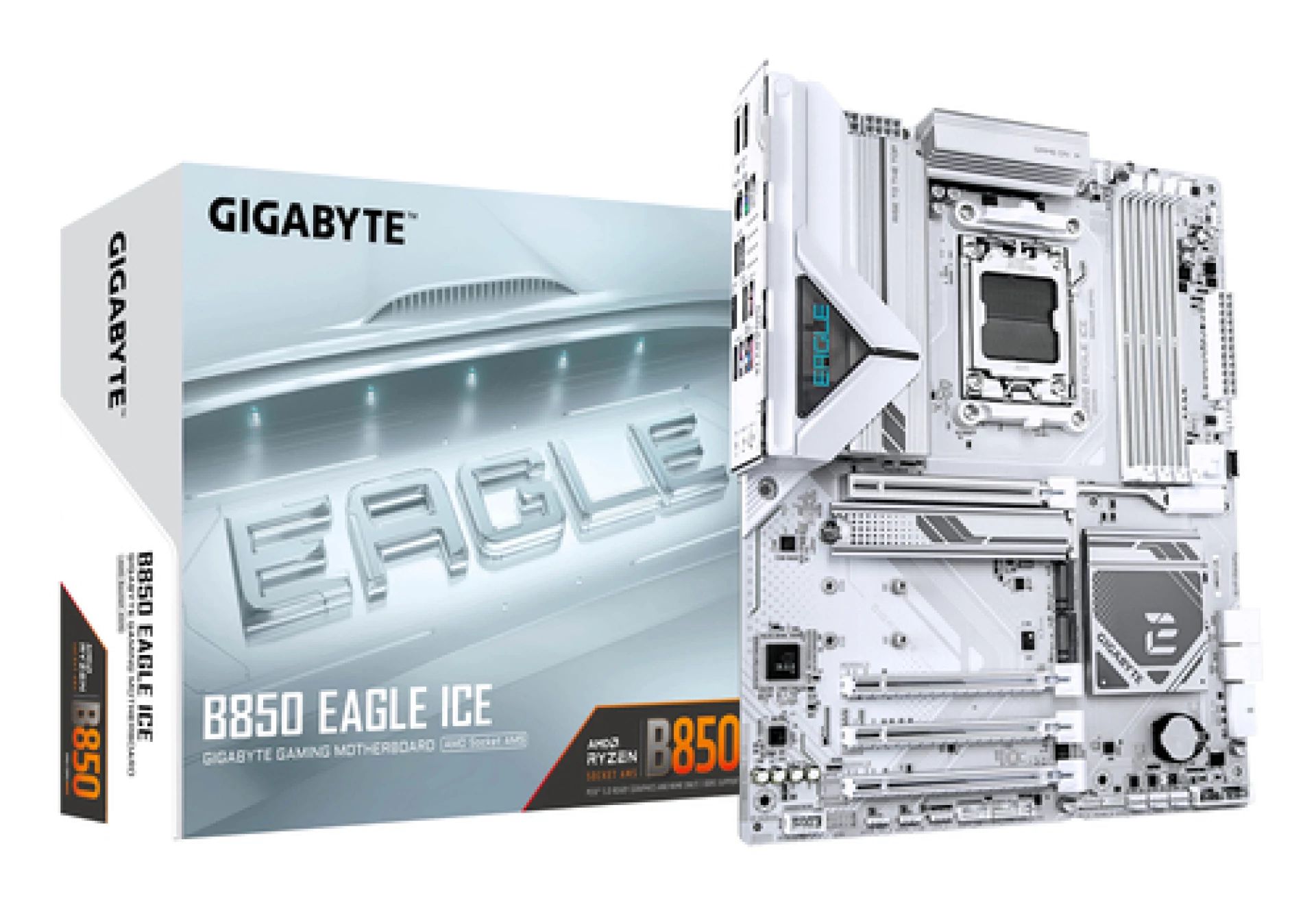 Gigabyte MB B850 Eagle Ice AM5; 4xDDR5; 3xM.2; 4xSATA  8xUSB; HDMI, DP; USB Type-C, ATX;