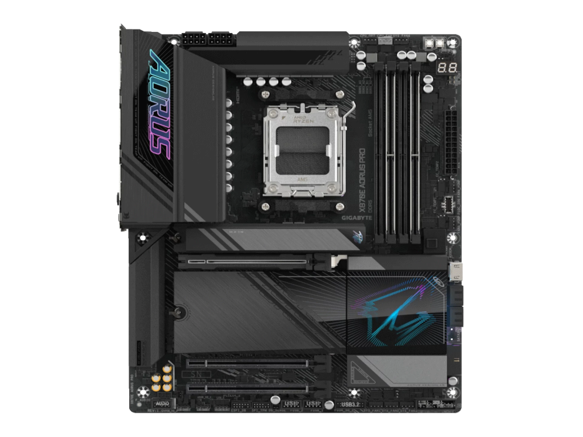 Gigabyte MB X870E AORUS PRO AM5, 4x DDR5, 4x M.2, 4xSATA 2x HDMI, 10x USB, ATX