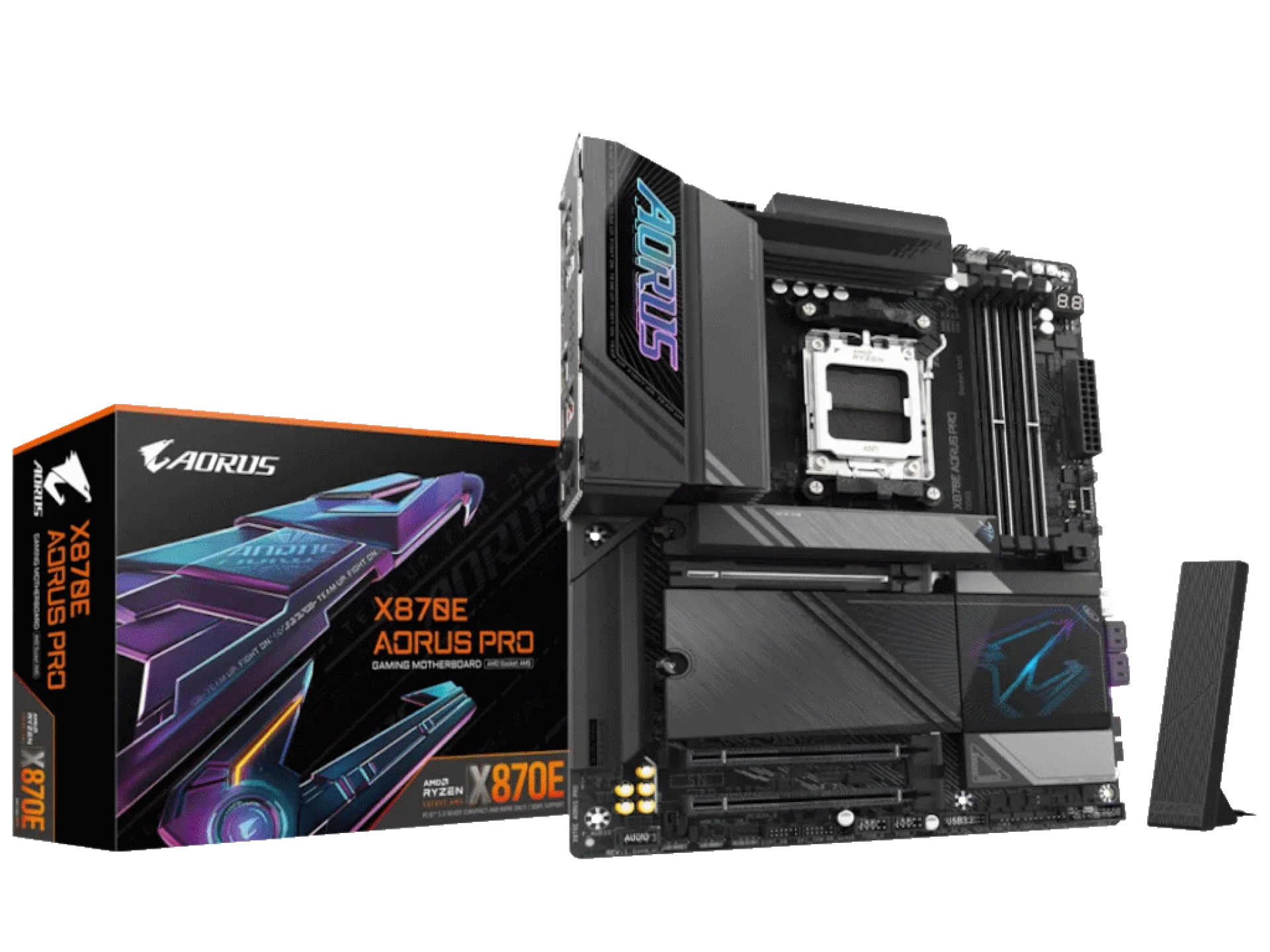 Gigabyte MB X870E AORUS PRO AM5, 4x DDR5, 4x M.2, 4xSATA 2x HDMI, 10x USB, ATX