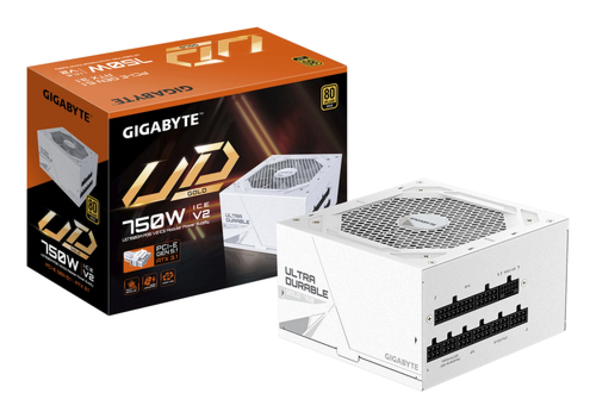 Gigabyte PSU 750W GM PG5 ICE 750W Gold, ATX 3.1 White/Bijela