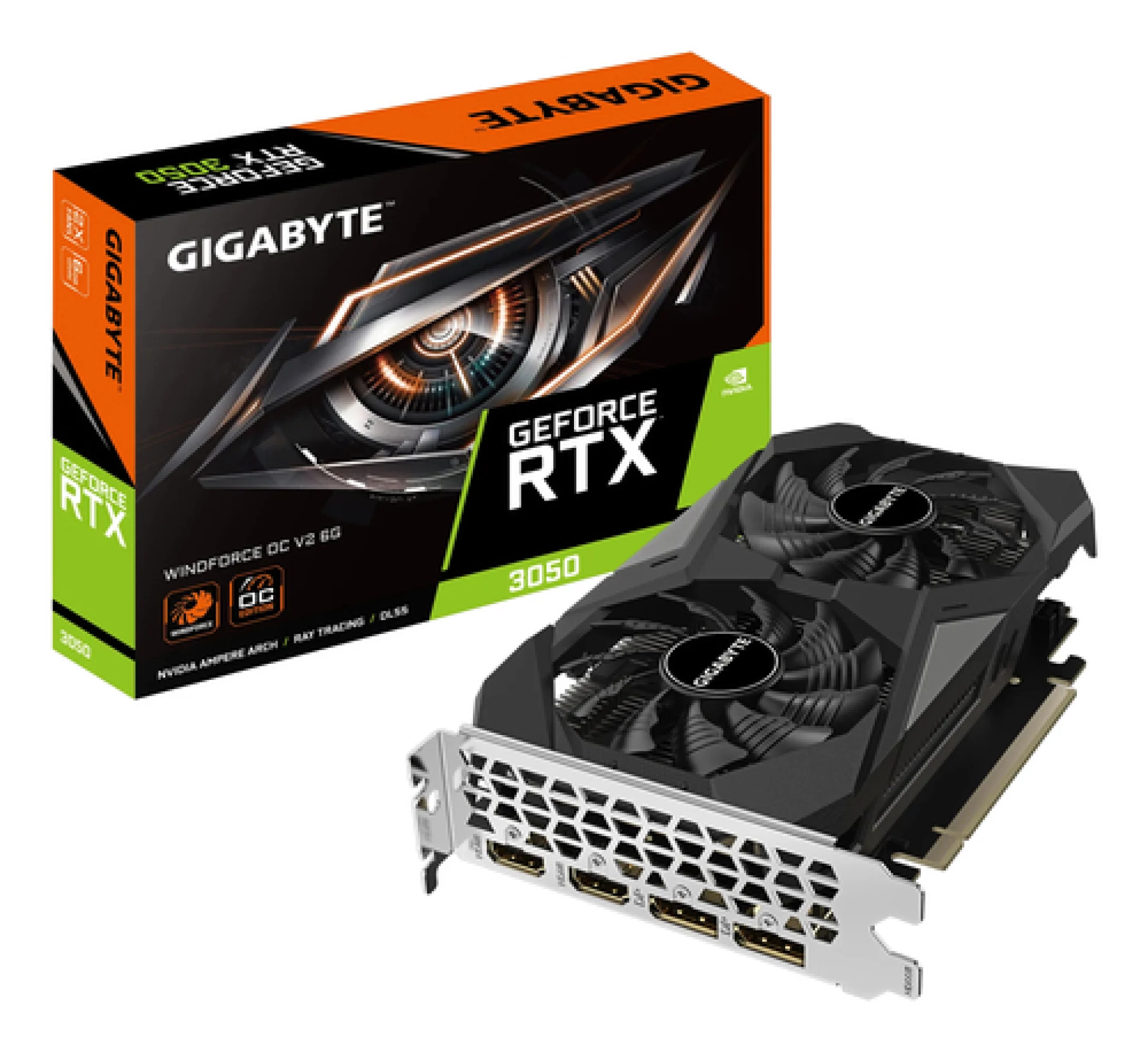 Gigabyte RTX 3050 WindForce;6GB GDDR6, 96bit2x DP, 2x HDMI