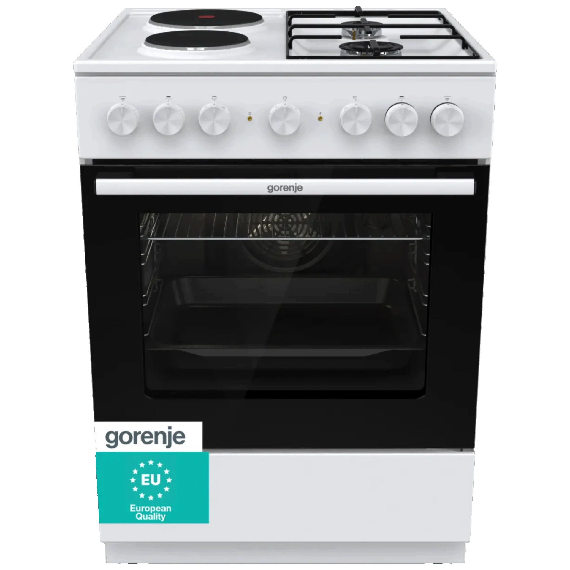 Gorenje Kombinirani štednjak, pećnica 71 l, 5800W, A - GK6B40WG