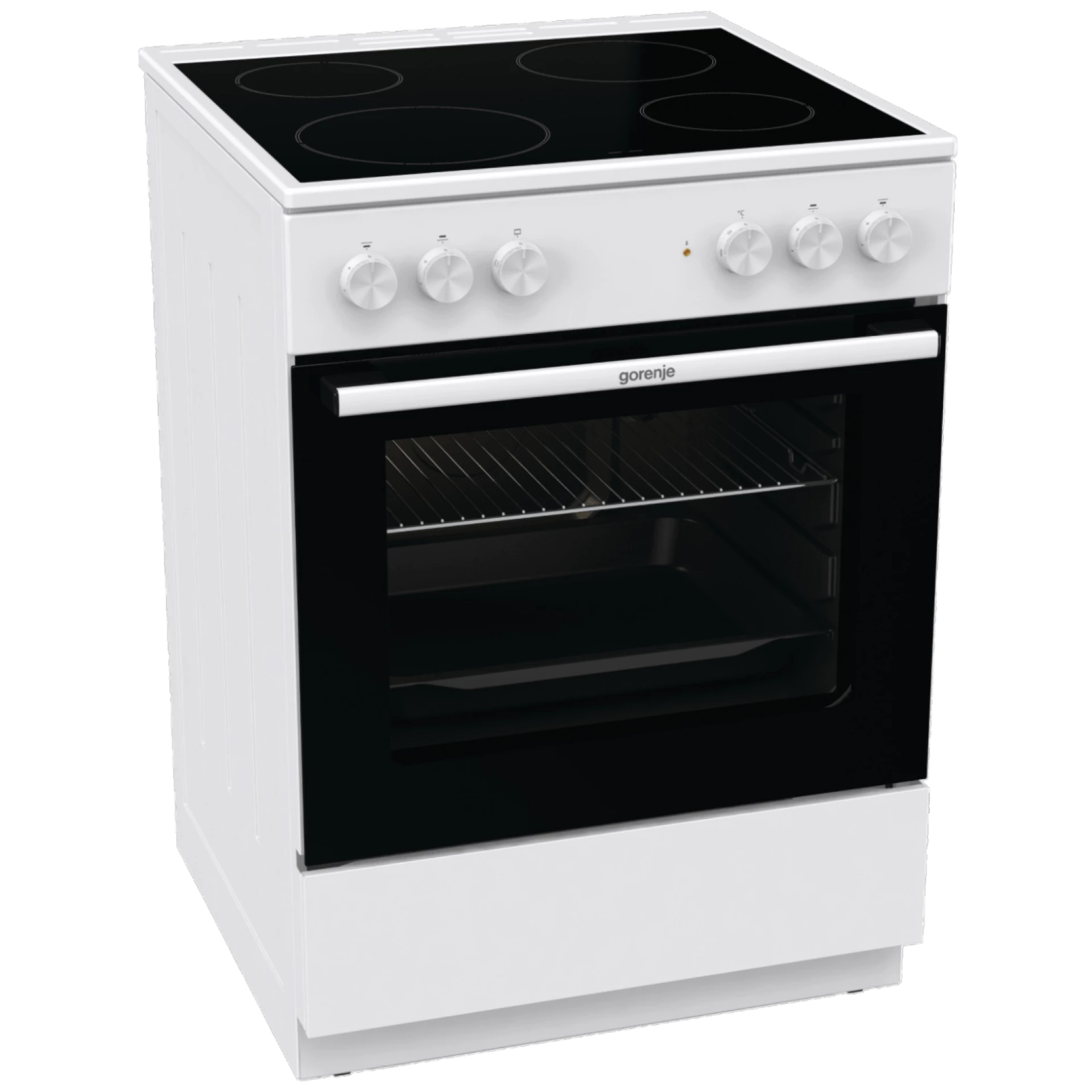 Gorenje Štednjak, 4 staklokeramička ploča, 8400W, pećnica 65 lit, A - GEC6A11WG