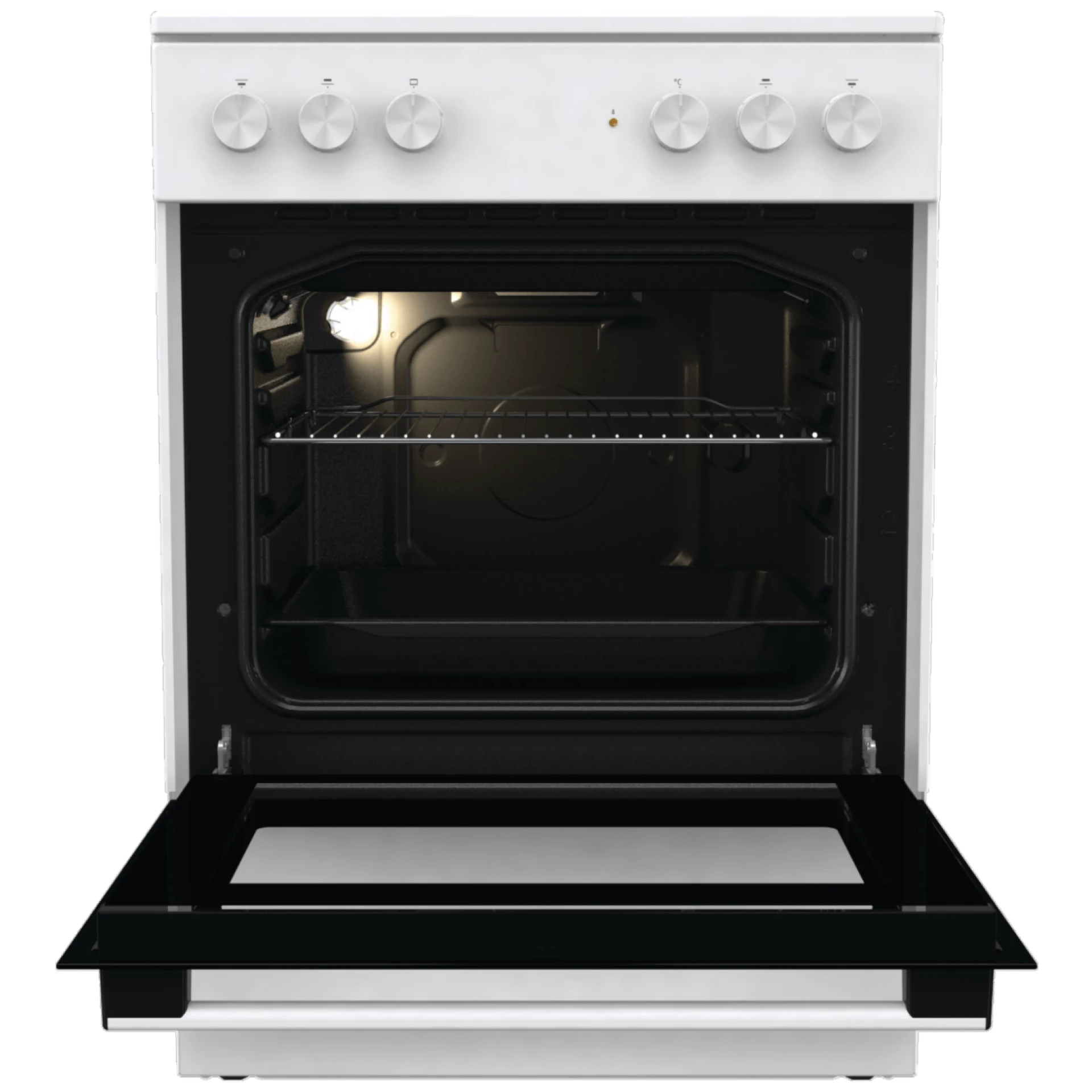 Gorenje Štednjak, 4 staklokeramička ploča, 8400W, pećnica 65 lit, A - GEC6A11WG