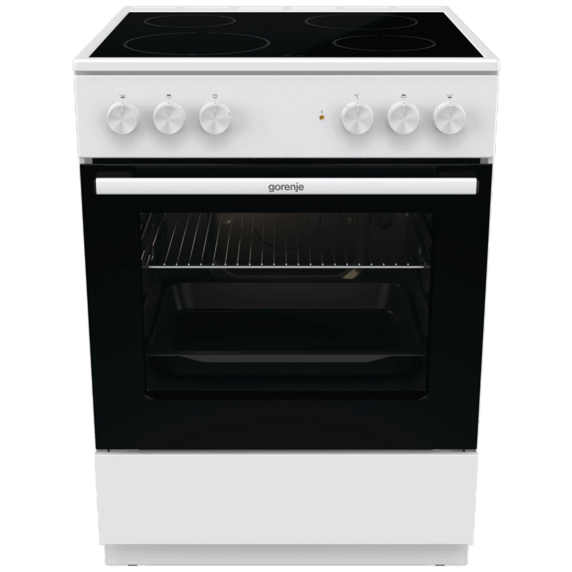 Gorenje Štednjak, 4 staklokeramička ploča, 8400W, pećnica 65 lit, A - GEC6A11WG