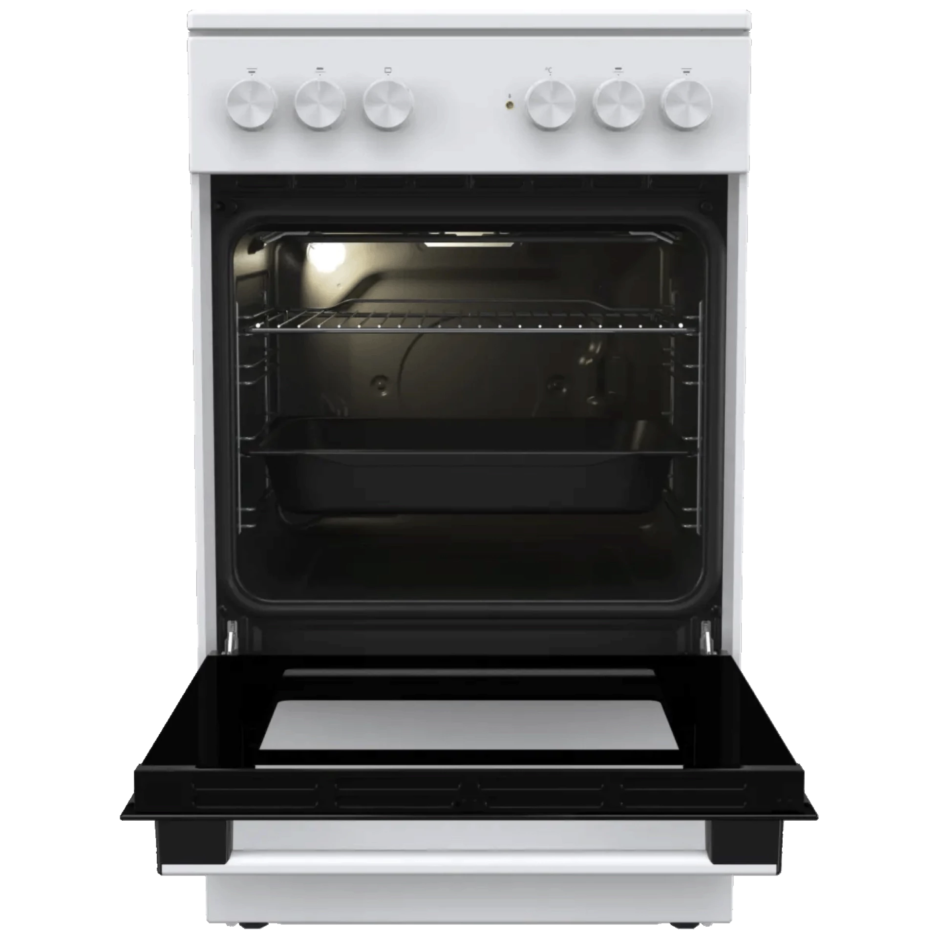 Gorenje Štednjak, 4 staklokeramička ploča, 8600W, pećnica 74 lit, A - GEC5A20WG