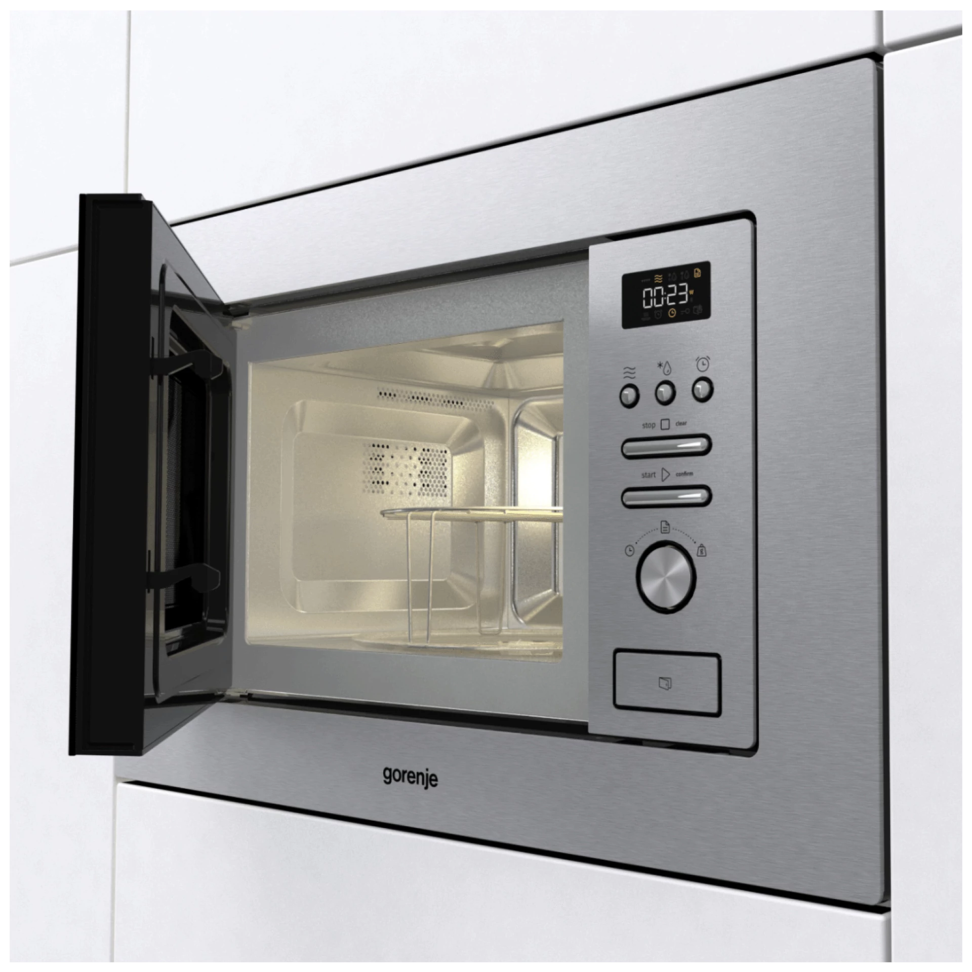 Gorenje Ugradbena mikrovalna pećnica sa grilom, 800 W, 20 lit. - BM201AG1X