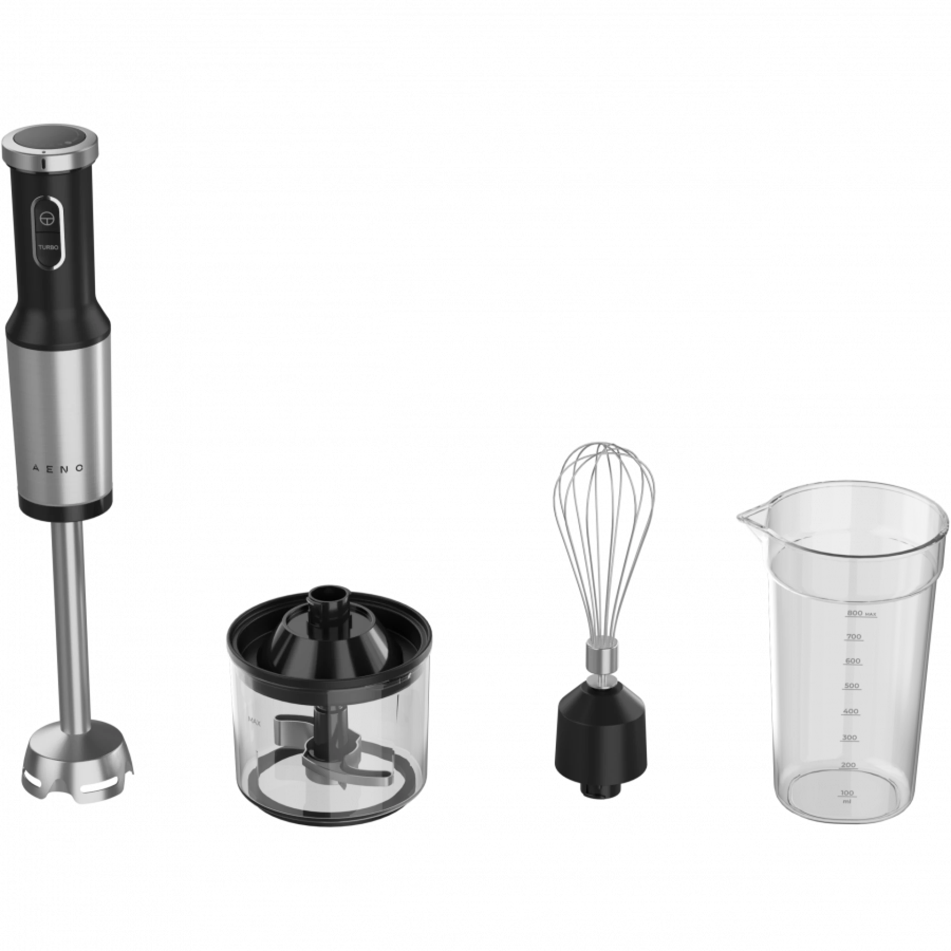 Hand Blender, 1200W in CB, Black, Tiger Teeth Cutter, Whisk, Food Processor, Cup