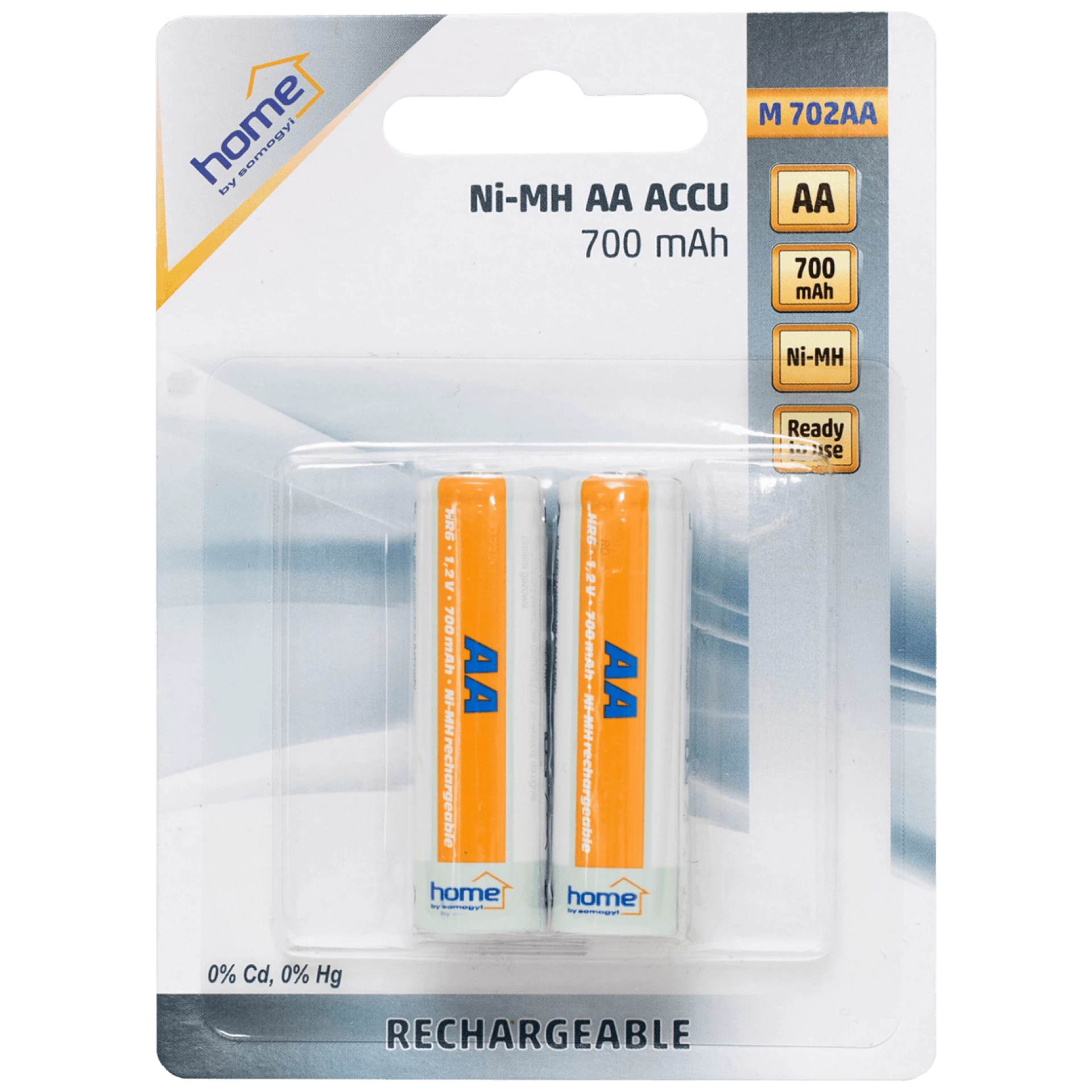 home Baterija punjiva AA, 700mAh, NiMh, blister 2 kom - M 702AA