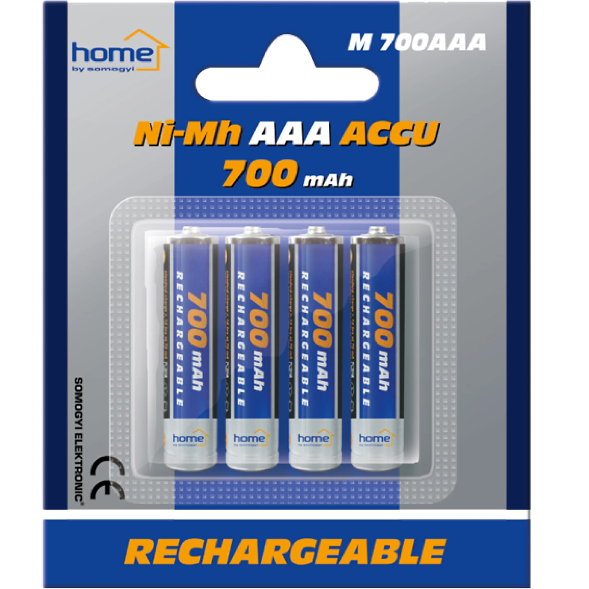 home Baterija punjiva AAA, 700mAh, blister 4 kom - M 700AAA