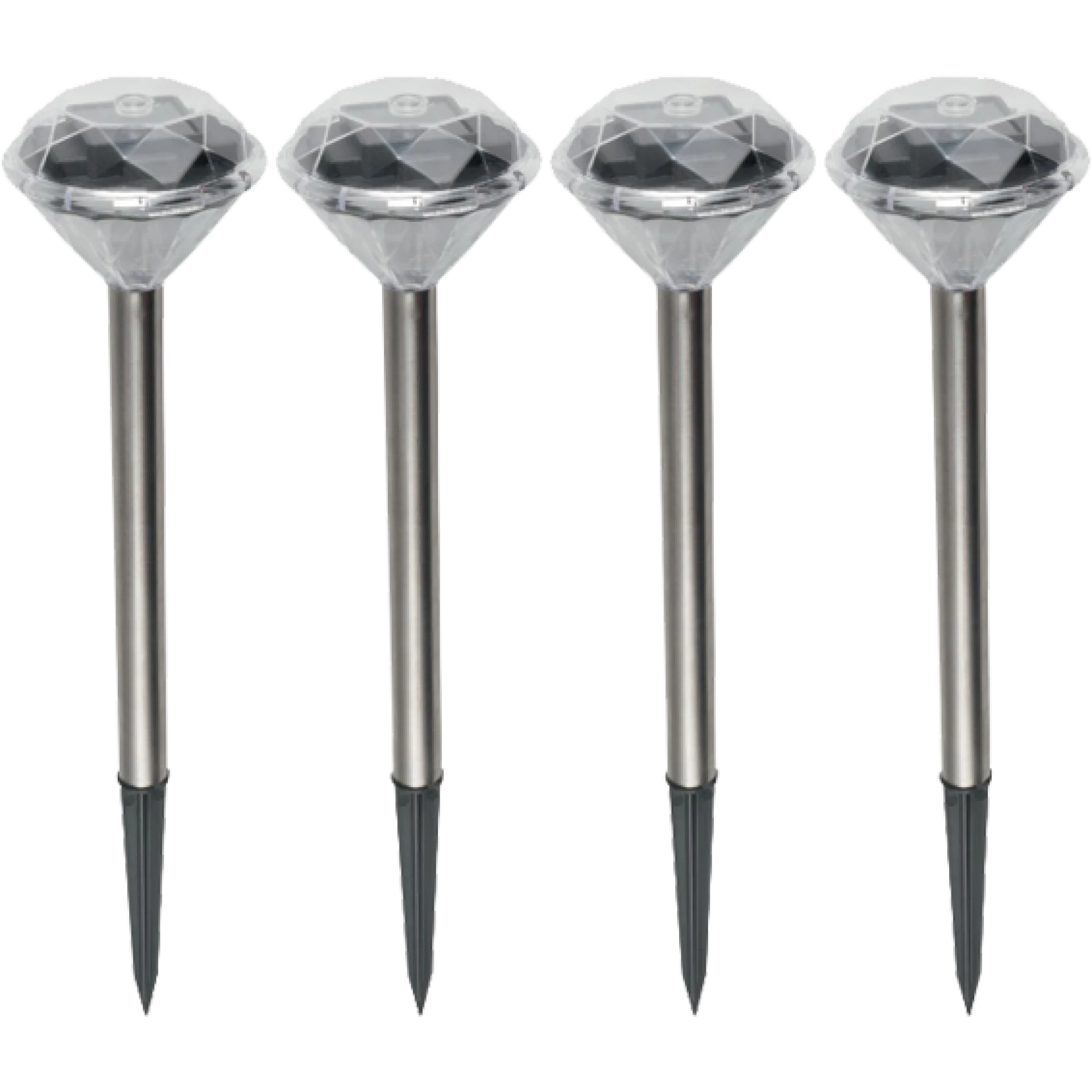 home Solarna vrtna LED lampa, metalna, set 4 komada, 200 mAh - MX 802/4