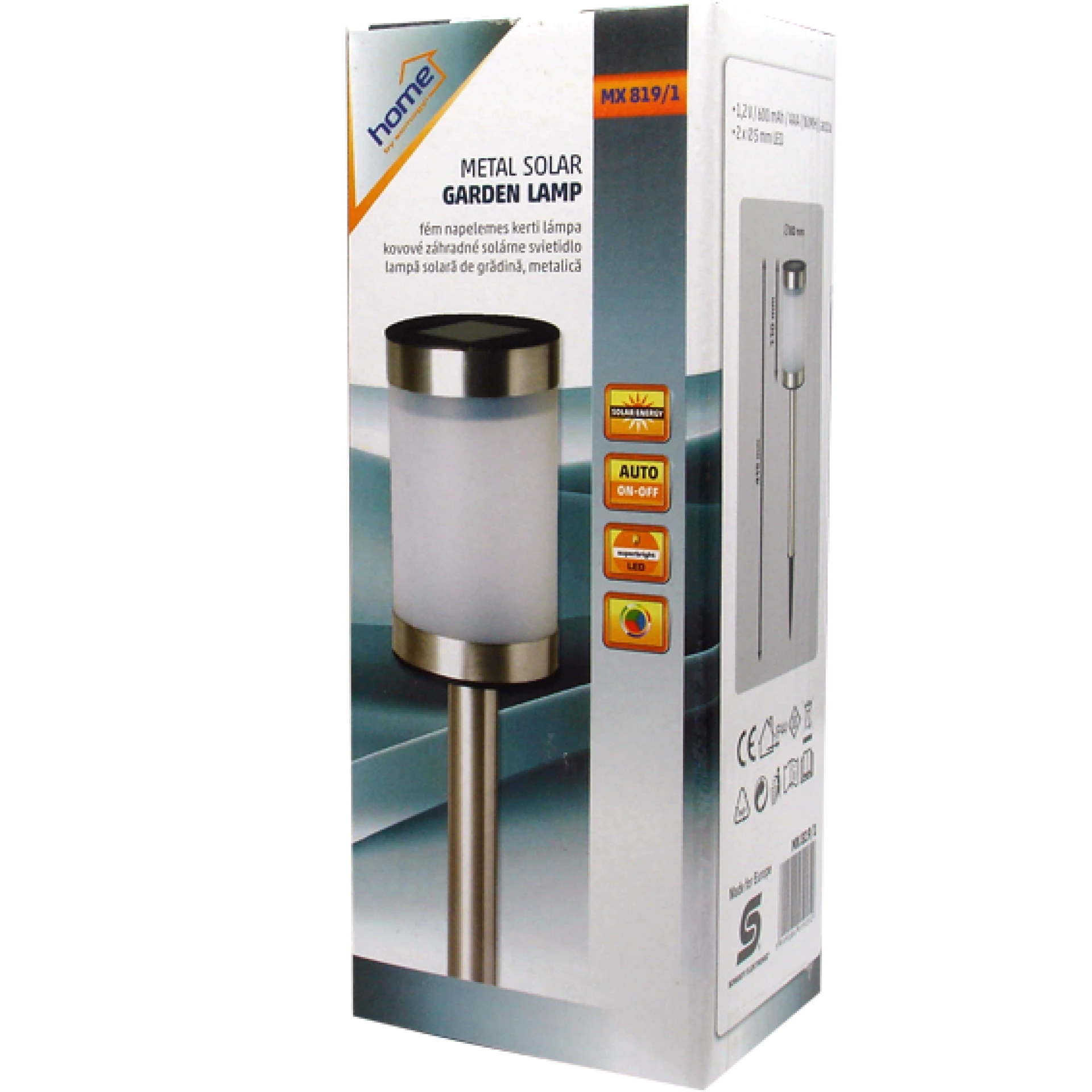 home Solarna vrtna LED lampa, višebojna, 600 mAh - MX 819/1