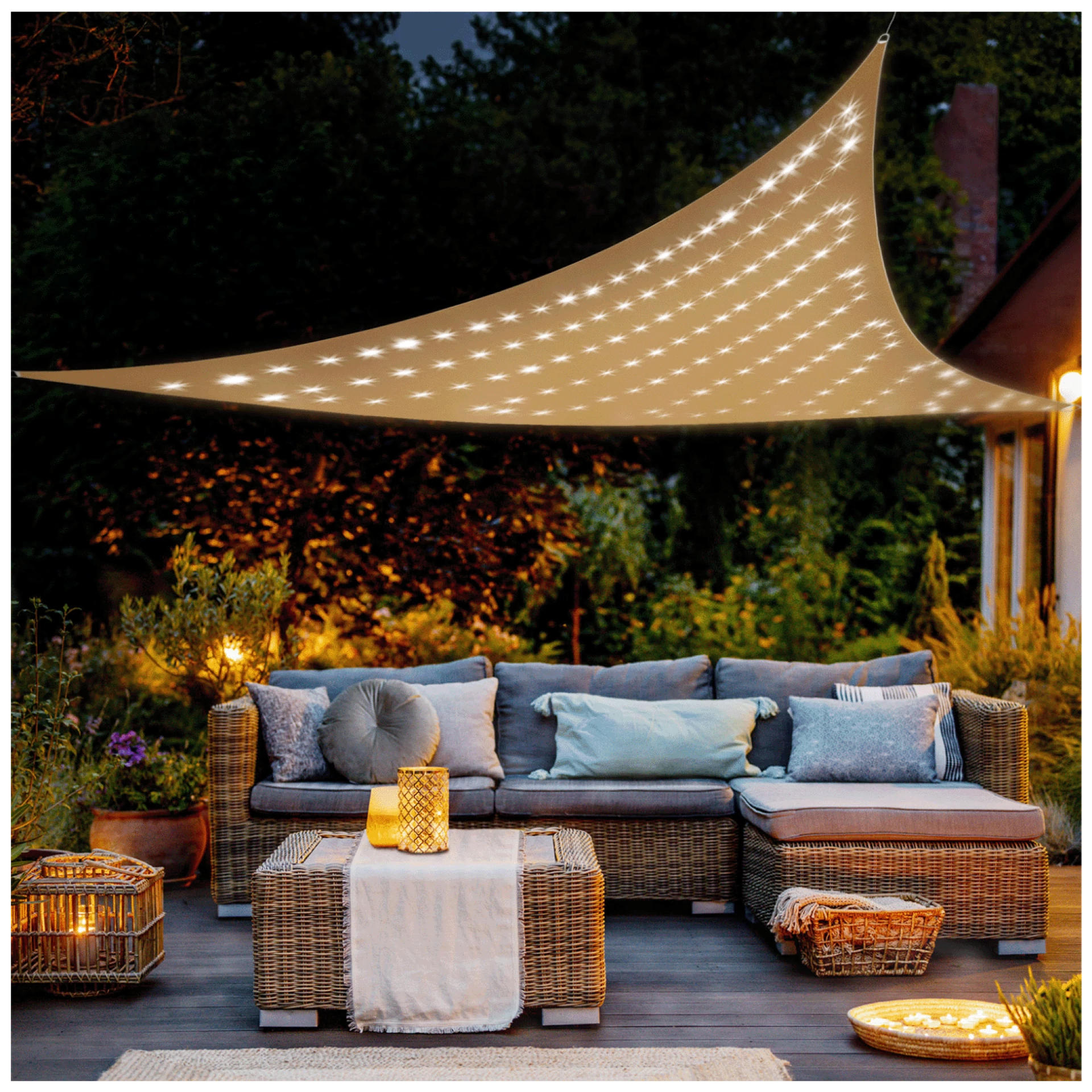 home Tenda sa solarnim panelom, 140 LED, 8 programa - MXNV3