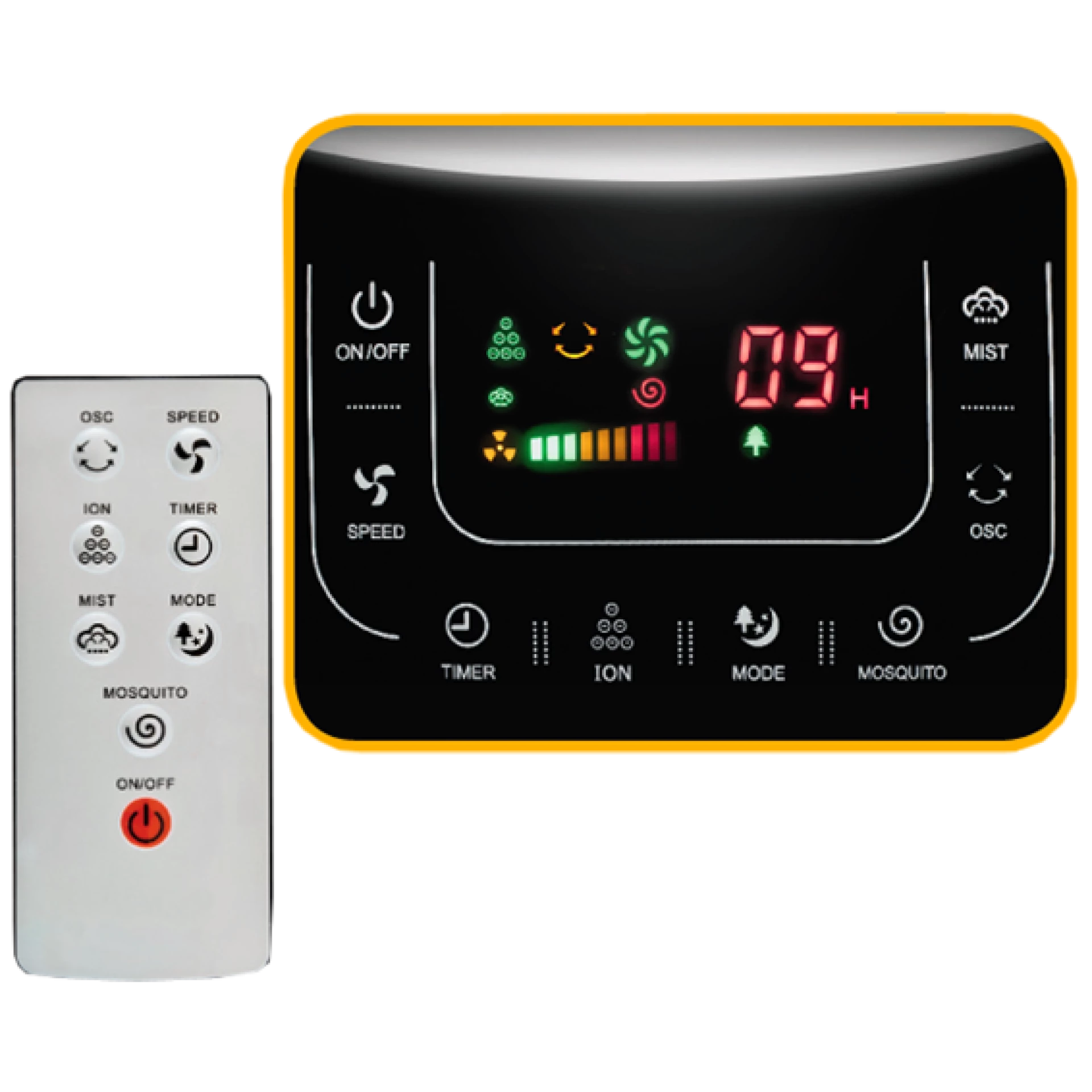 home Ventilator sa raspršivačem vode, daljinski upravljač,90W - SFM 42/BK