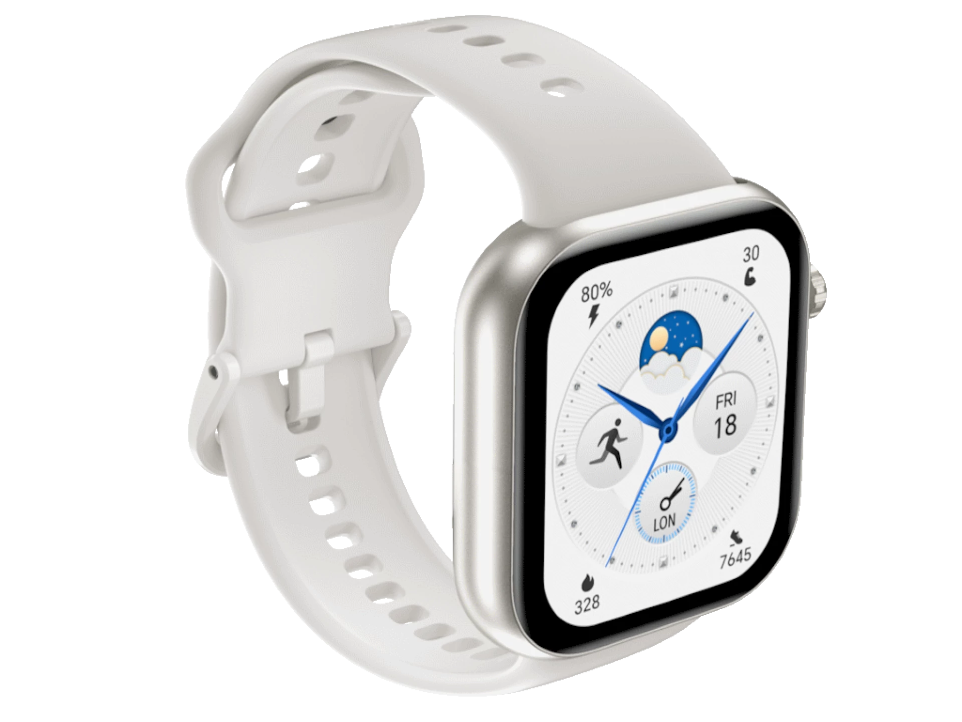 HONOR Choice Watch 2i White1.85 AMOLED, 14 days baterrylife, Bluetooth call, 109 Sports type