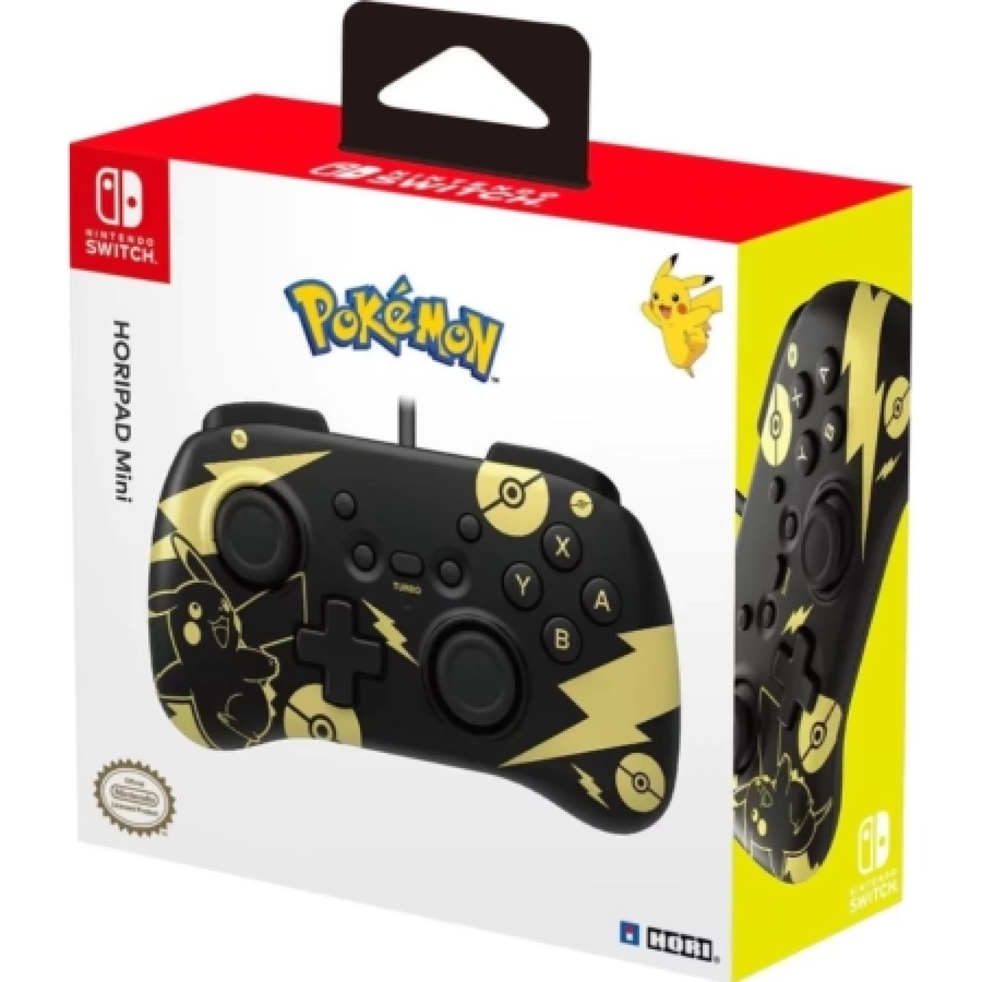 HoriPad Mini for Nintendo Switch Wired Controller Pikachu Black Gold Edition