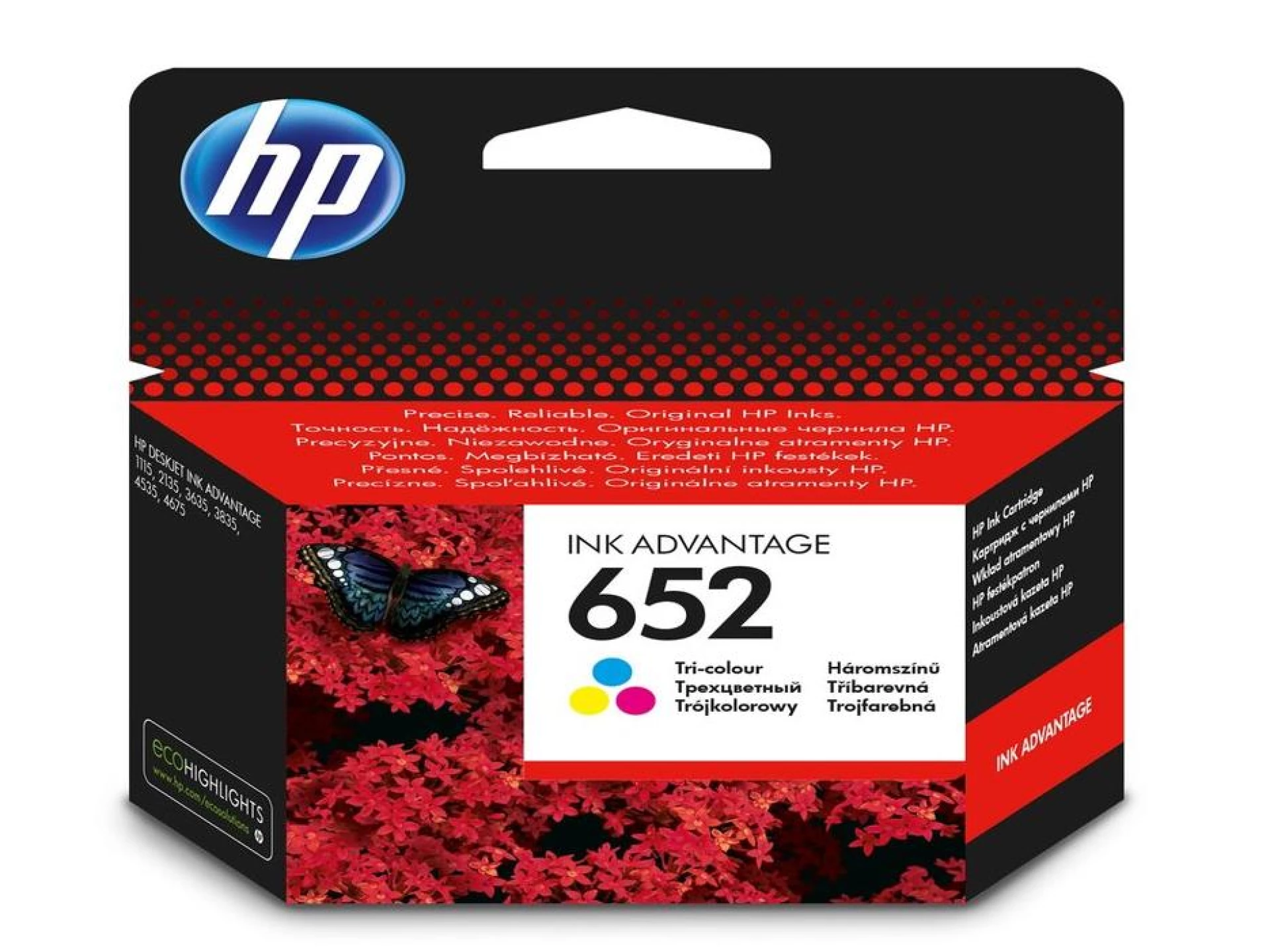 HP Tinta F6V24AE Color 652
