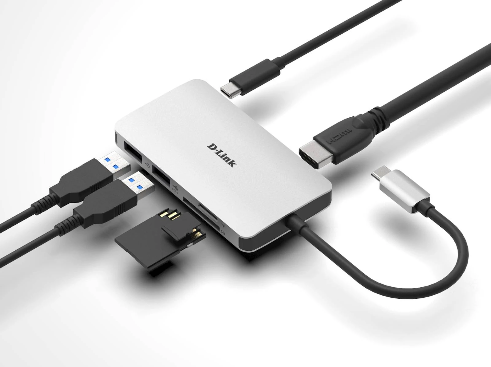 Hub DLINK 5u1 USB-C sa HDMI i SD/microSD