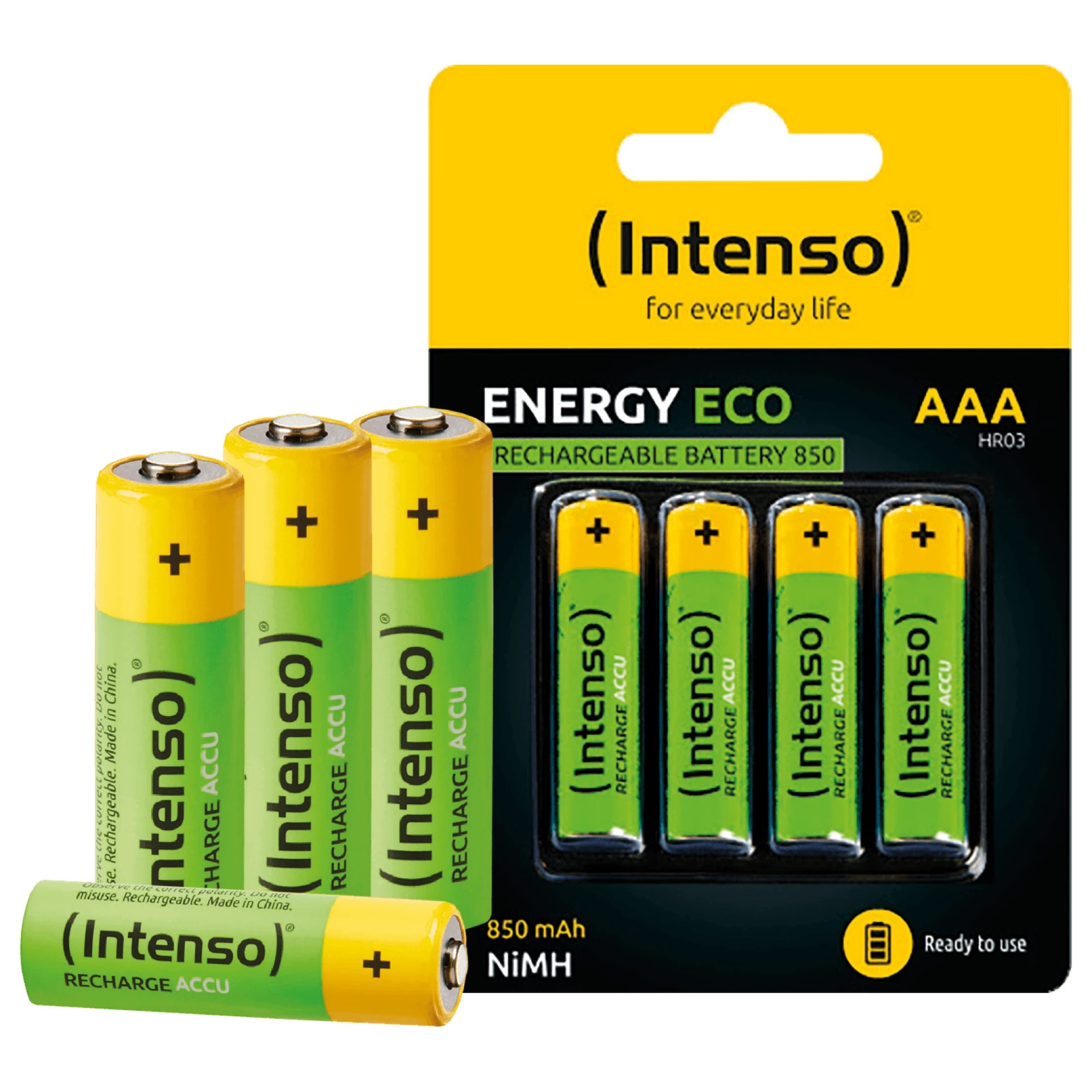 (Intenso) Baterija punjiva AAA / HR03, 850 mAh, blister 4 kom - AAA / HR03/850