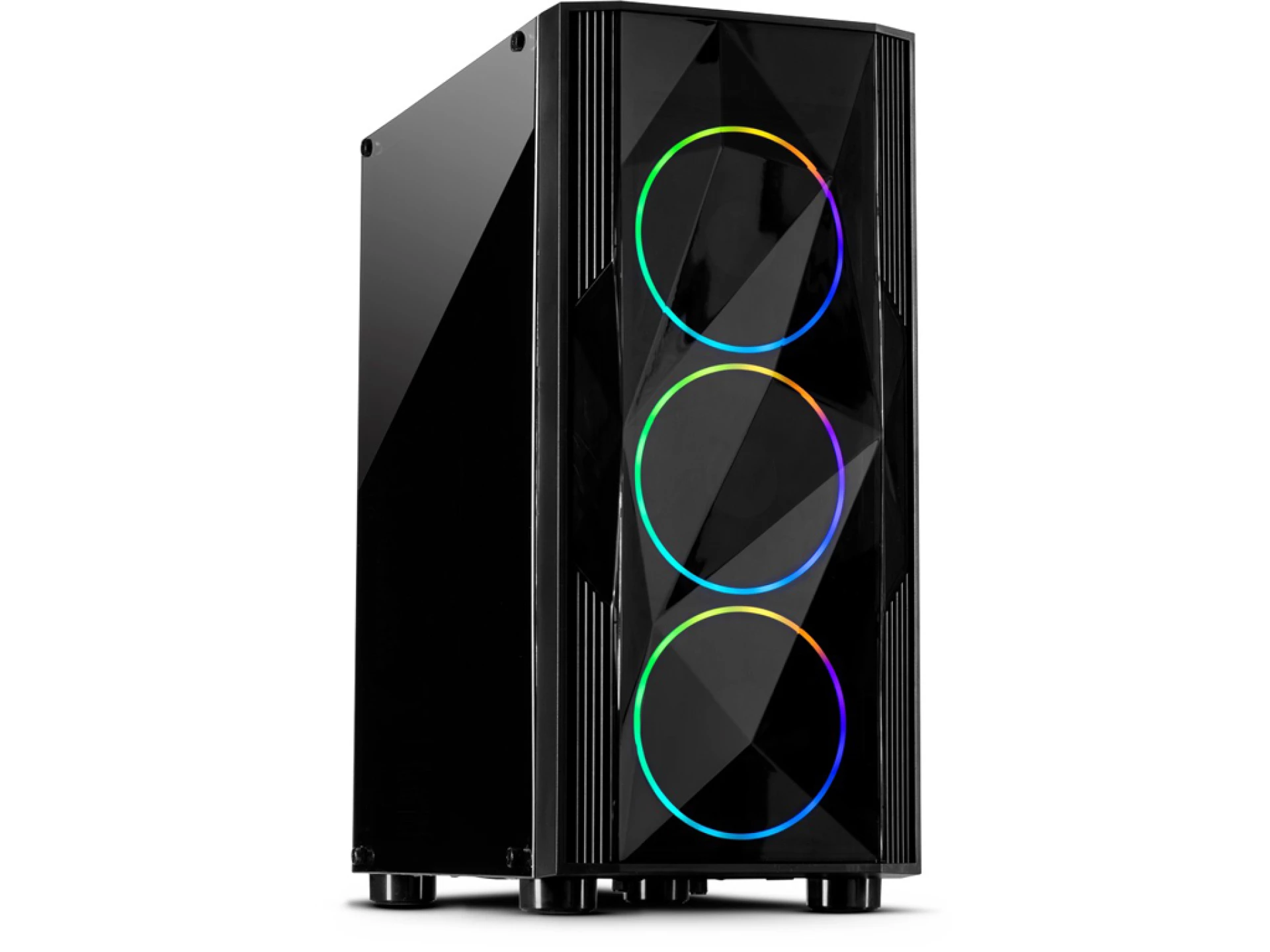 Inter-tech Case A-3401 ChevronRGB gaming, 3x RGB fans,Acrylic glass front panel