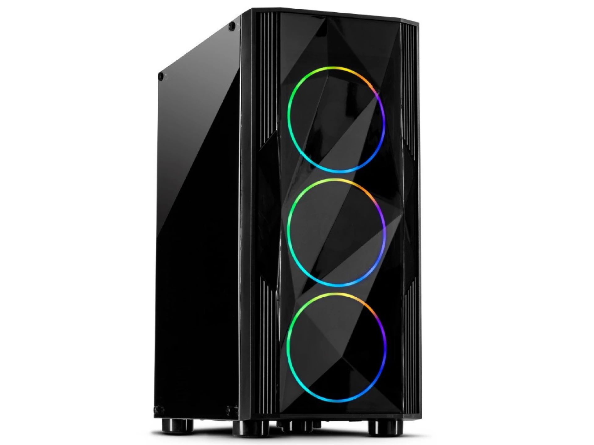 Inter-tech Case A-3401 ChevronRGB gaming, 3x RGB fans,Acrylic glass front panel