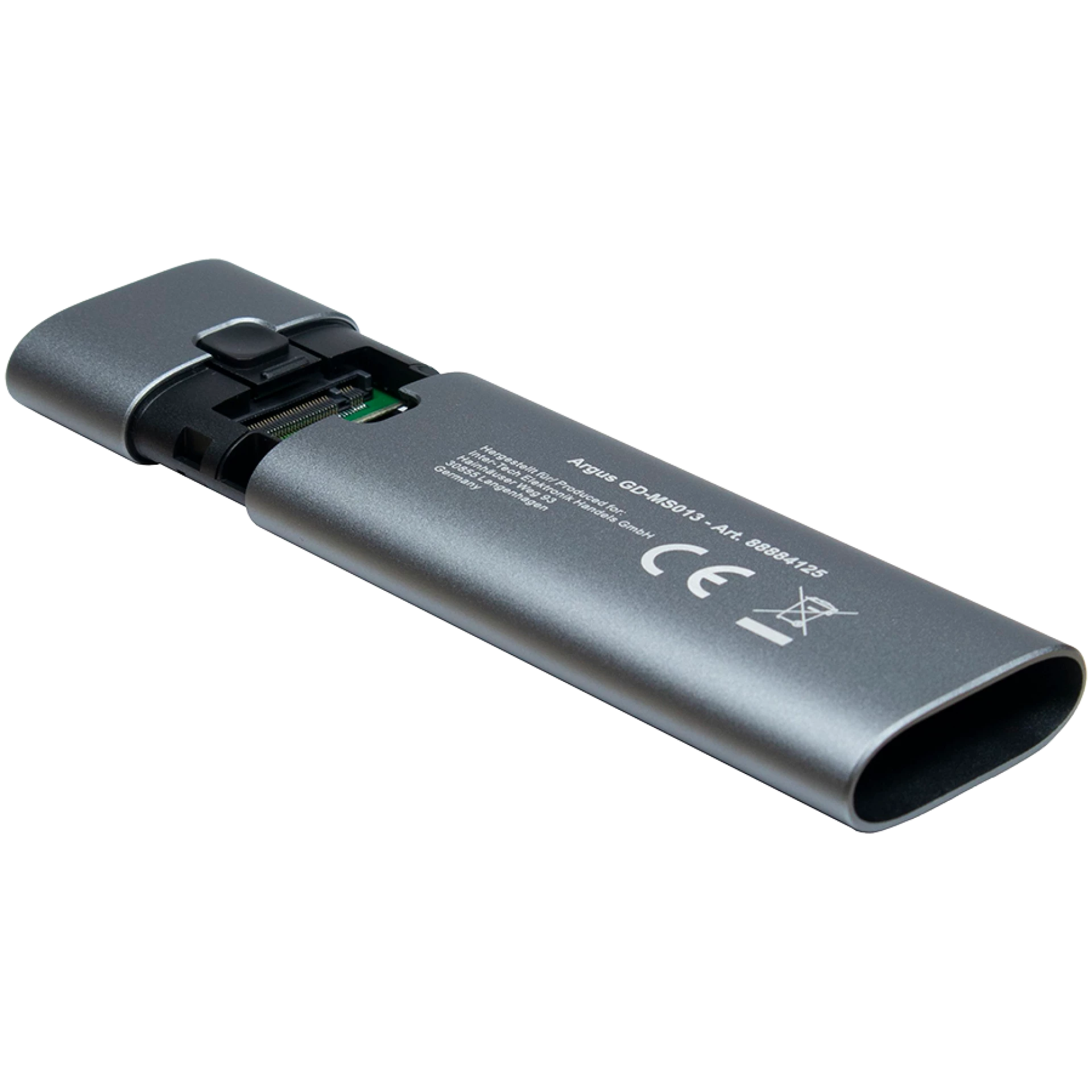 Inter-tech GD-MS013 Kućište za SSD M.2 USB C (kabal uključen, 20cm), 80/60/42/30 mm, Alu