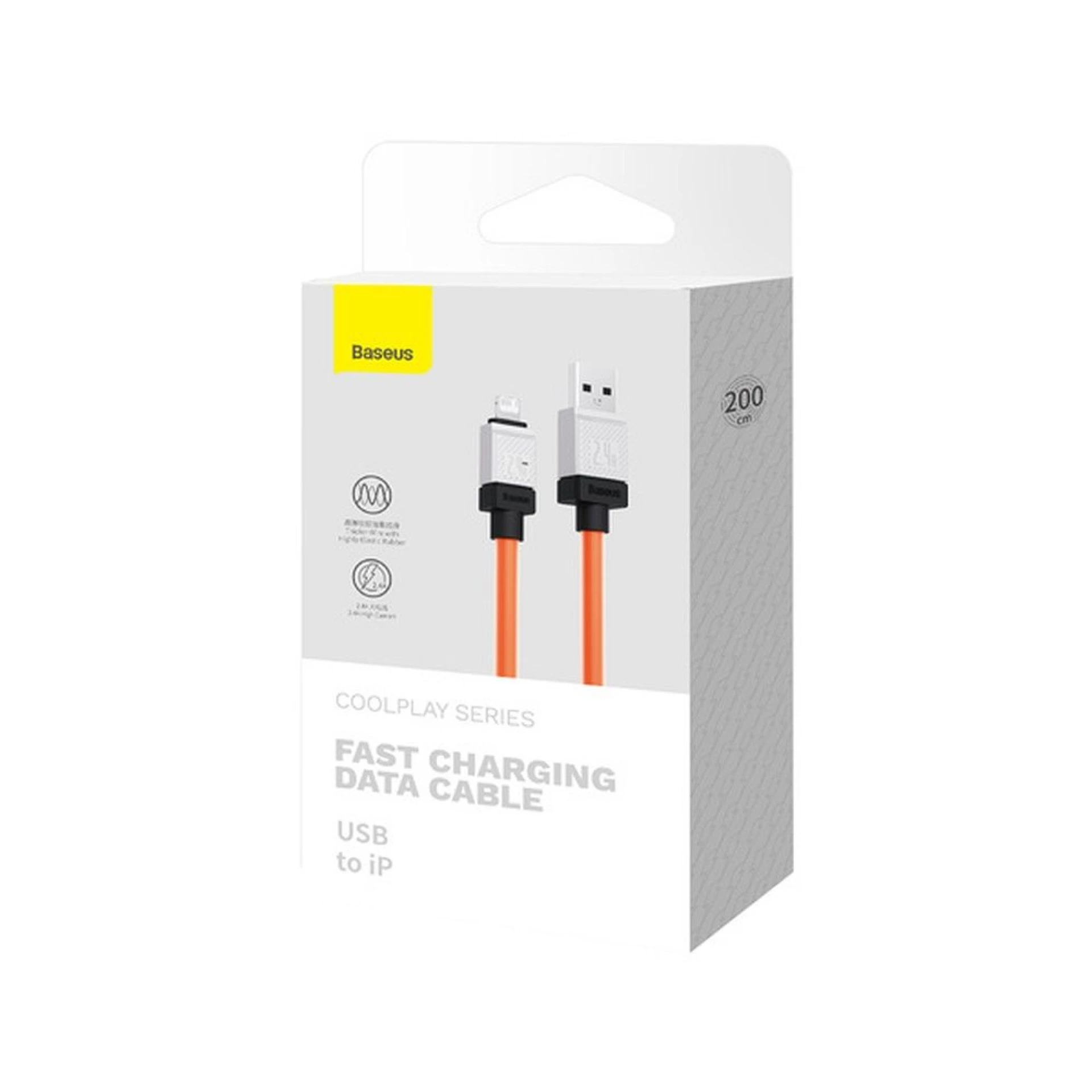 Kabl BASEUS USB A - Lightning 2,4A Coolplay 2 m orange