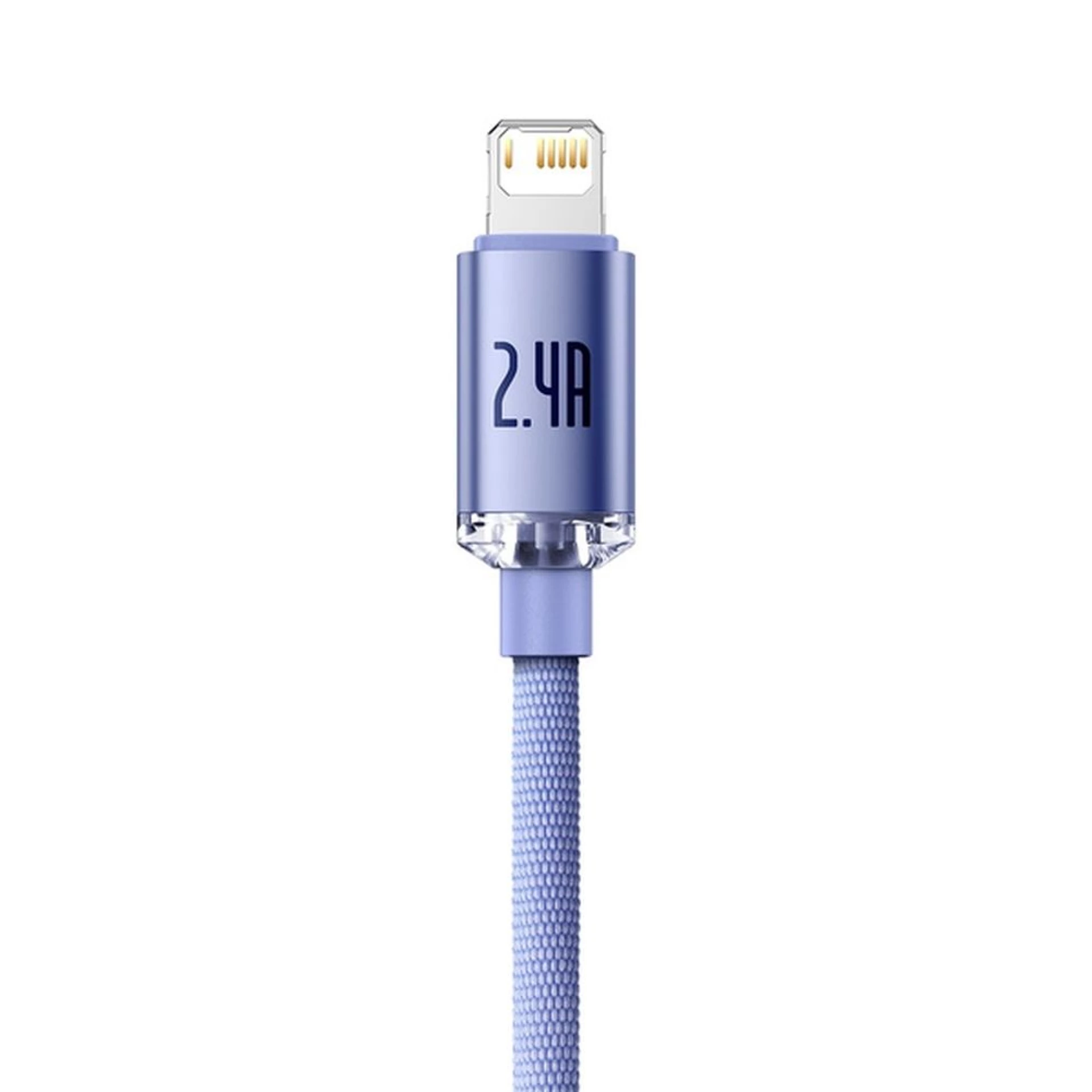 Kabl BASEUS USB A - Lightning 2.4A Crystal Shine 1,2m purple