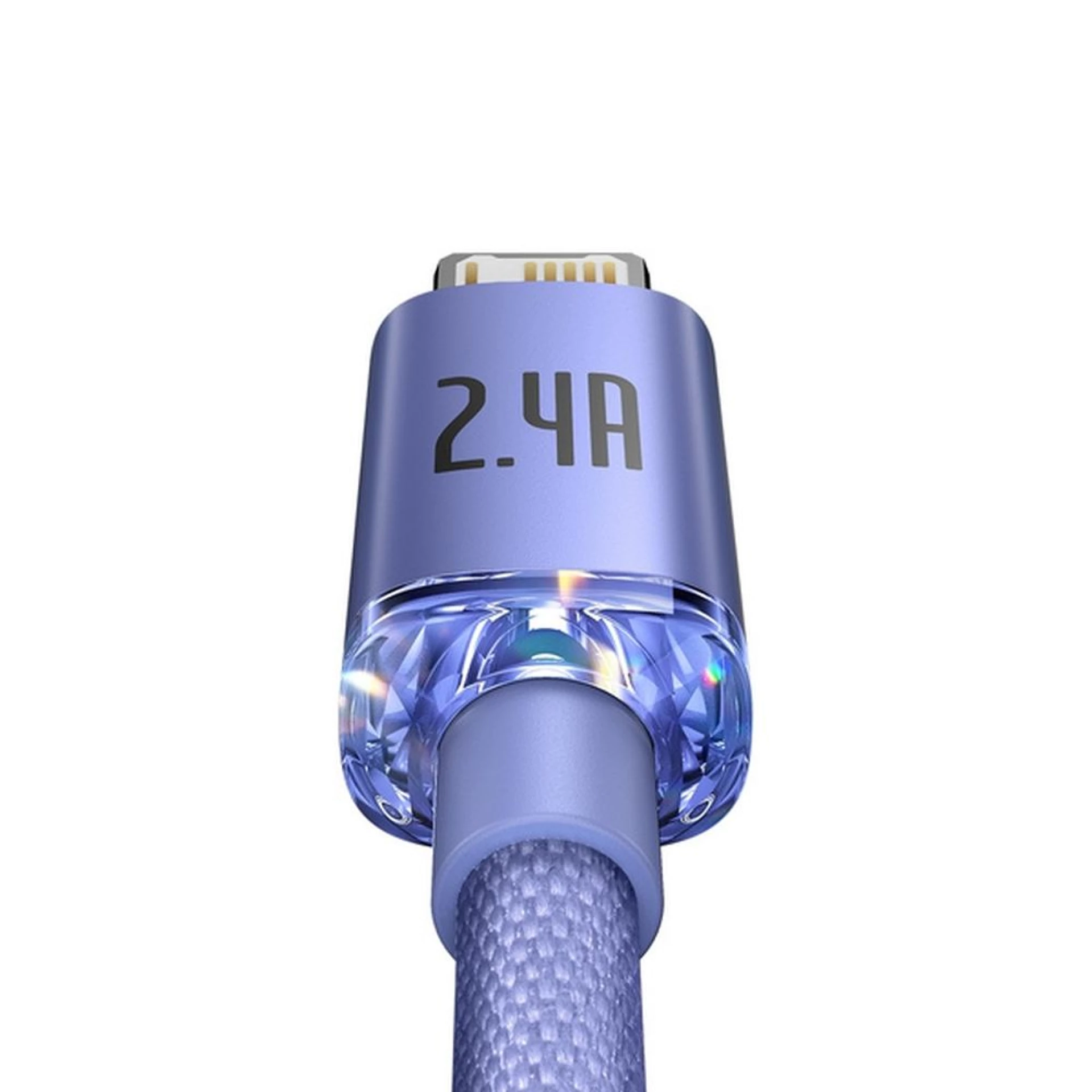 Kabl BASEUS USB A - Lightning 2.4A Crystal Shine 1,2m purple