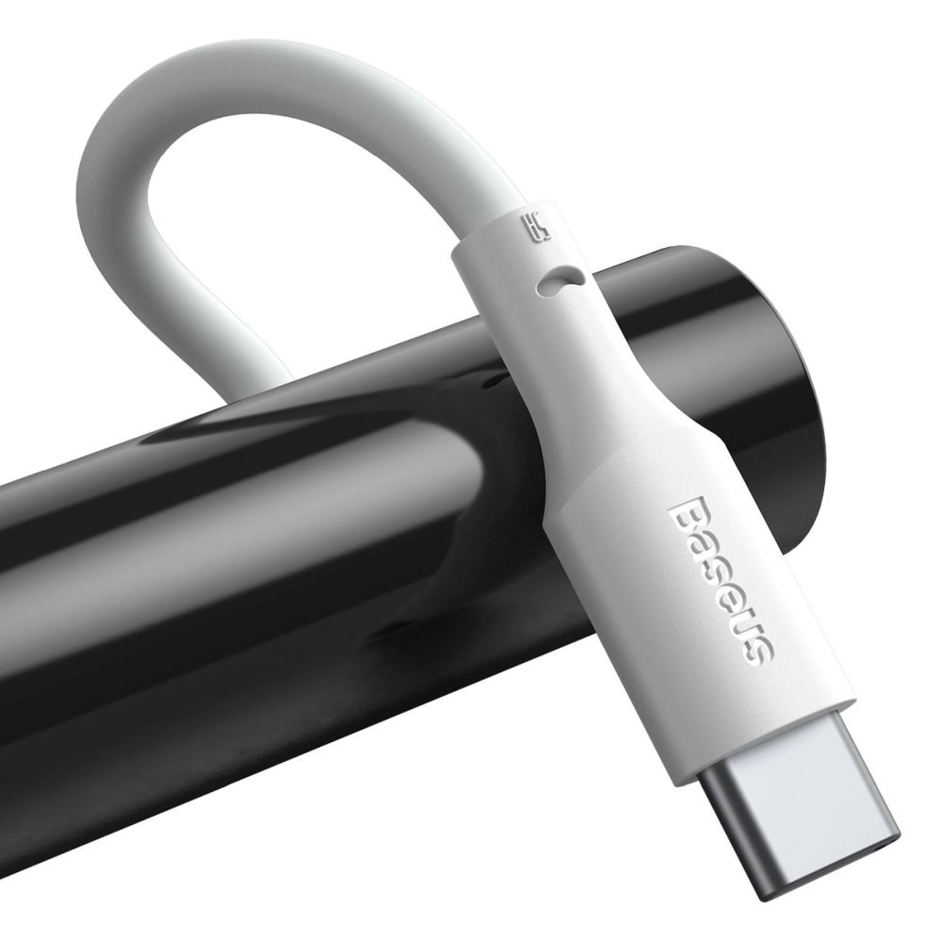 Kabl BASEUS USB A - Type C 2.4A Wisdom 1.5m white (2 Pcs)