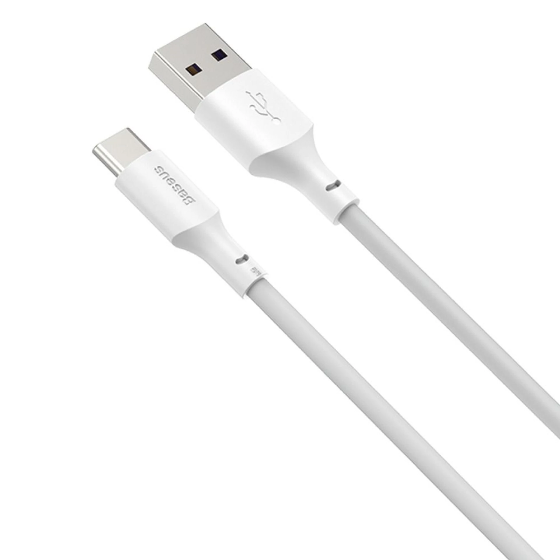 Kabl BASEUS USB A - Type C 2.4A Wisdom 1.5m white (2 Pcs)