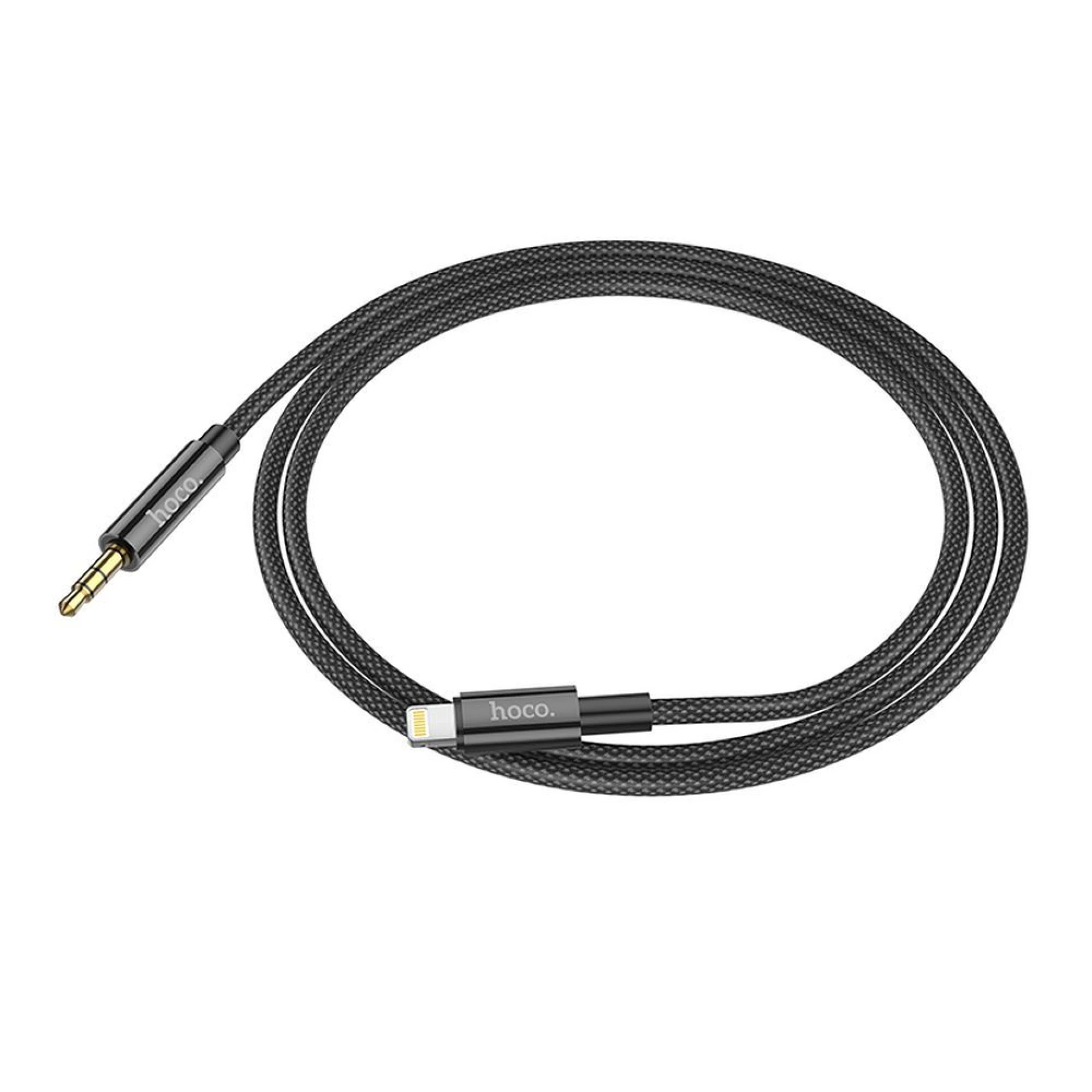 Kabl HOCO AUX Jack 3,5 mm to Lightning UPA19 1m crni