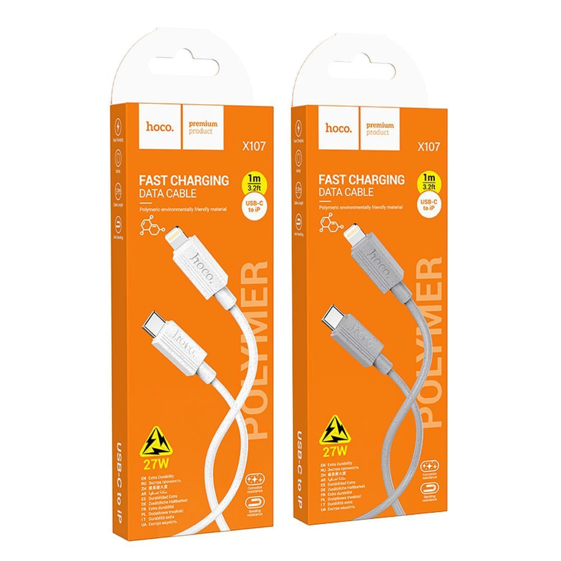 Kabl HOCO Type C to Lightning PD27W X07 1m sivi