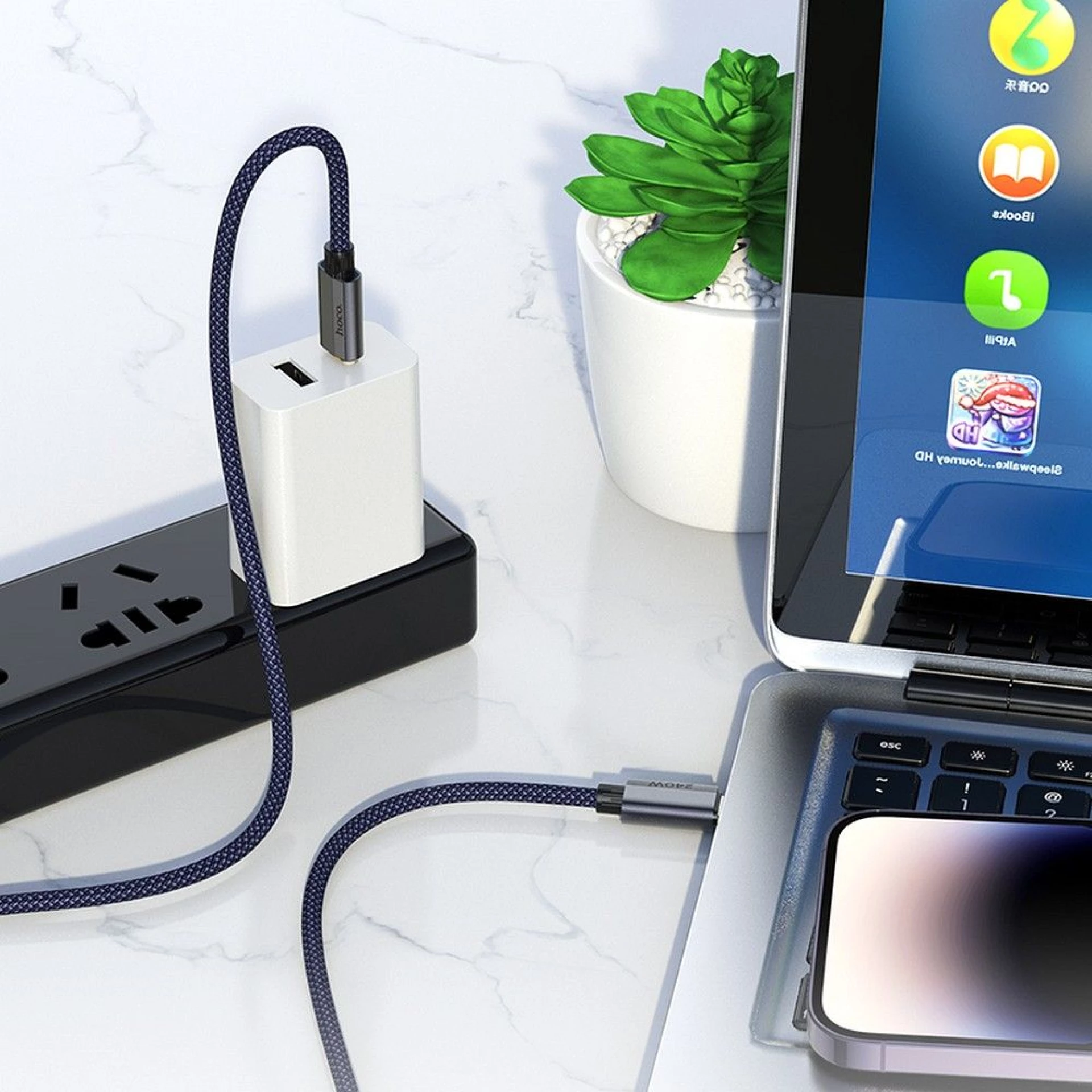 Kabl HOCO Type C to Type C PD QC3.0 5A 240W U134
1,8 m dark blue
